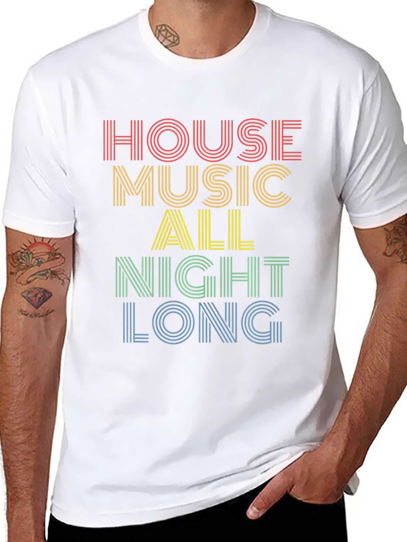 House Music All Night Long Graphic Tee