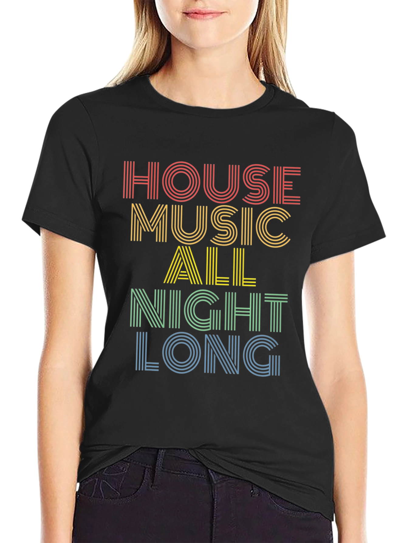 House Music All Night Long Graphic Tee