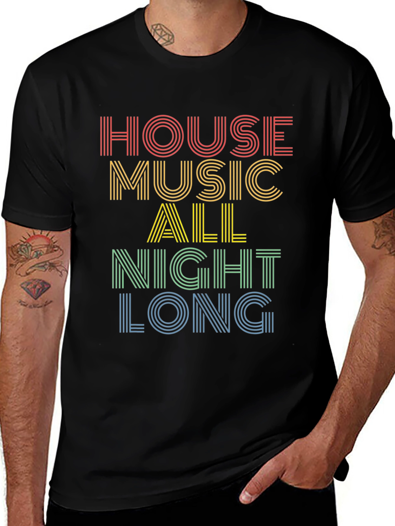 House Music All Night Long Graphic Tee