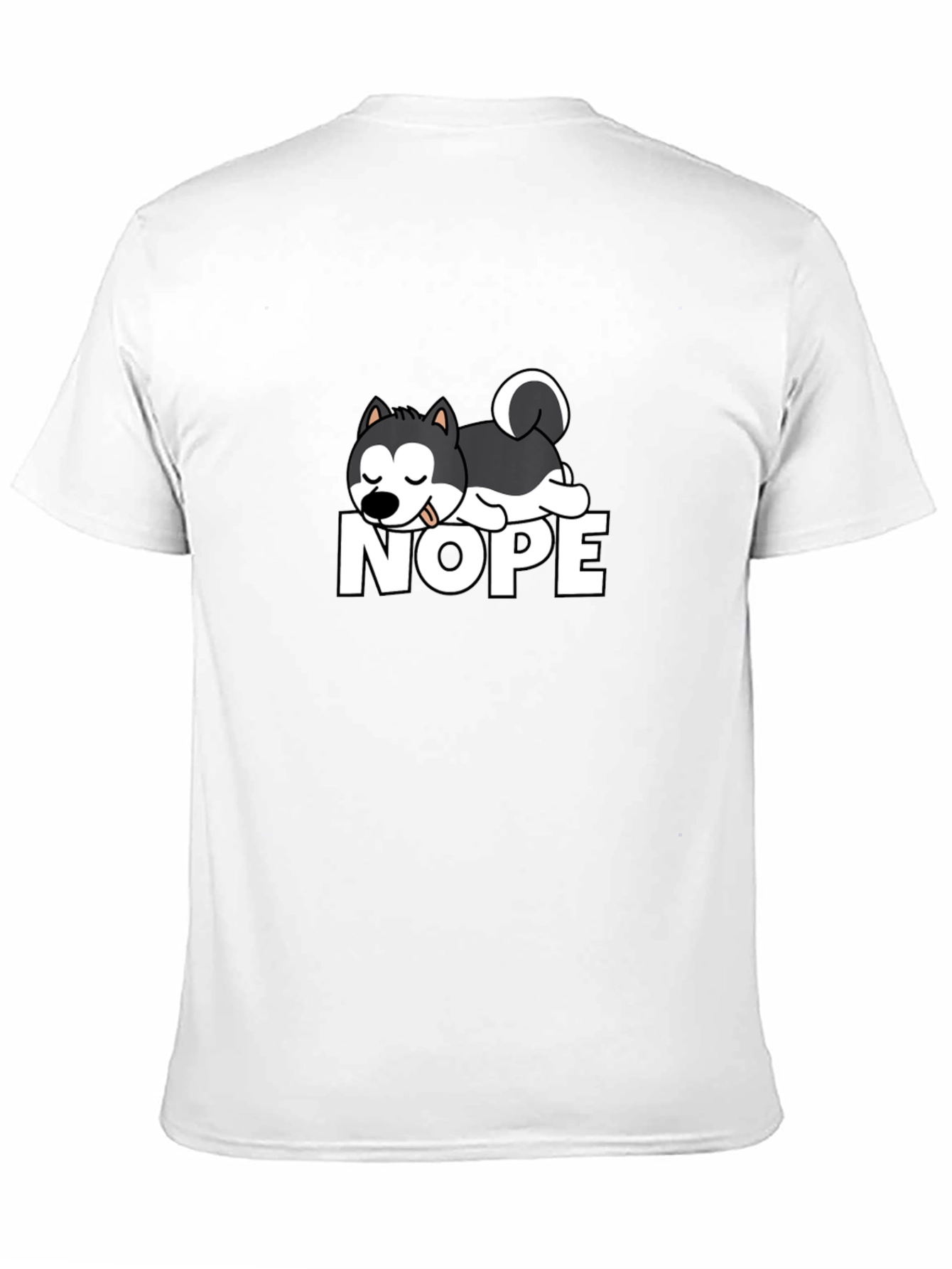 Nope Dog Graphic T-Shirt - Black