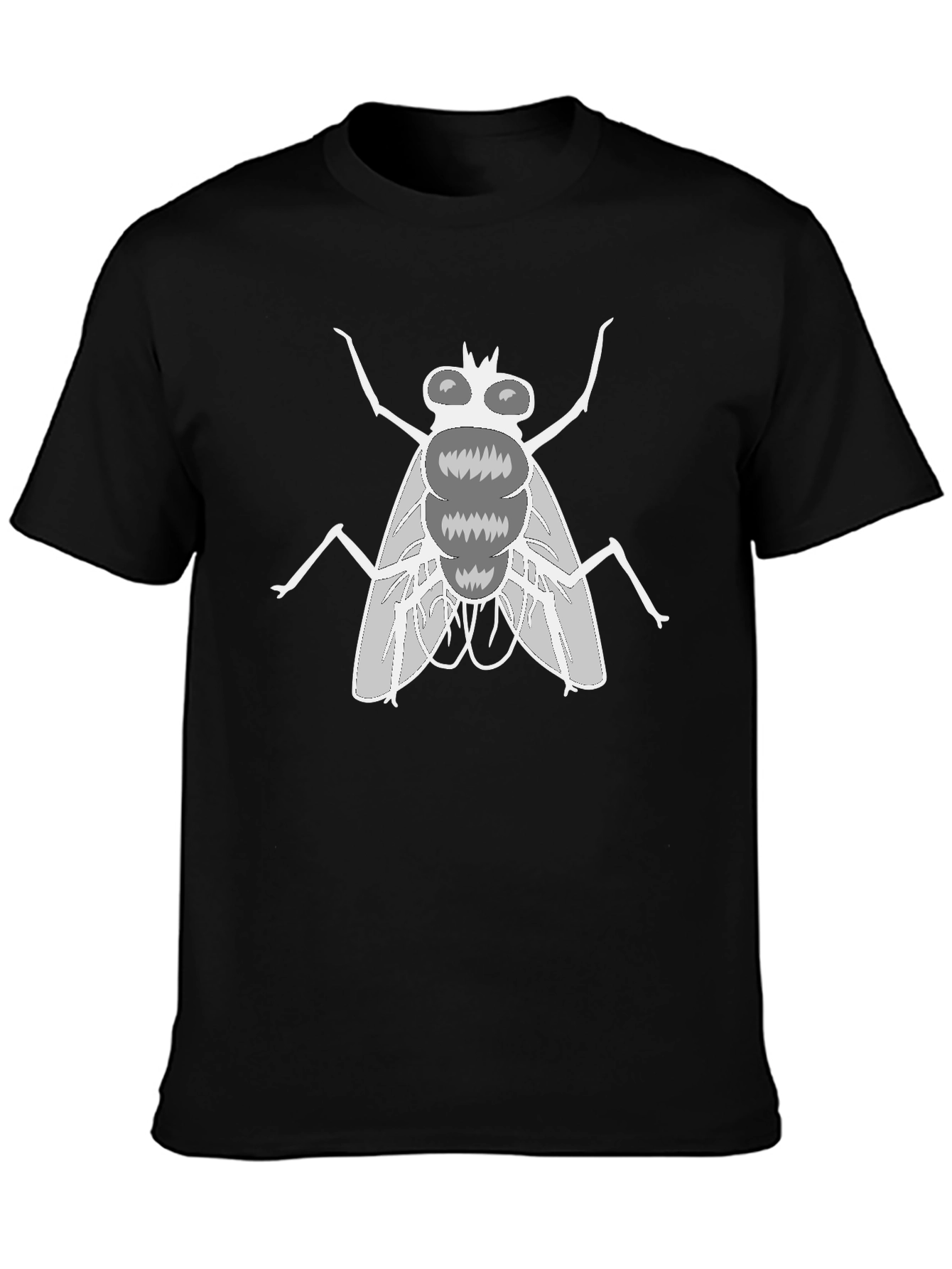 Fly Graphic Tee - Novelty Black T-Shirt