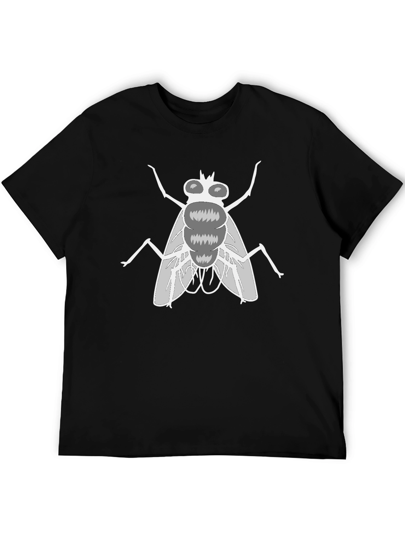 Fly Graphic Tee - Novelty Black T-Shirt