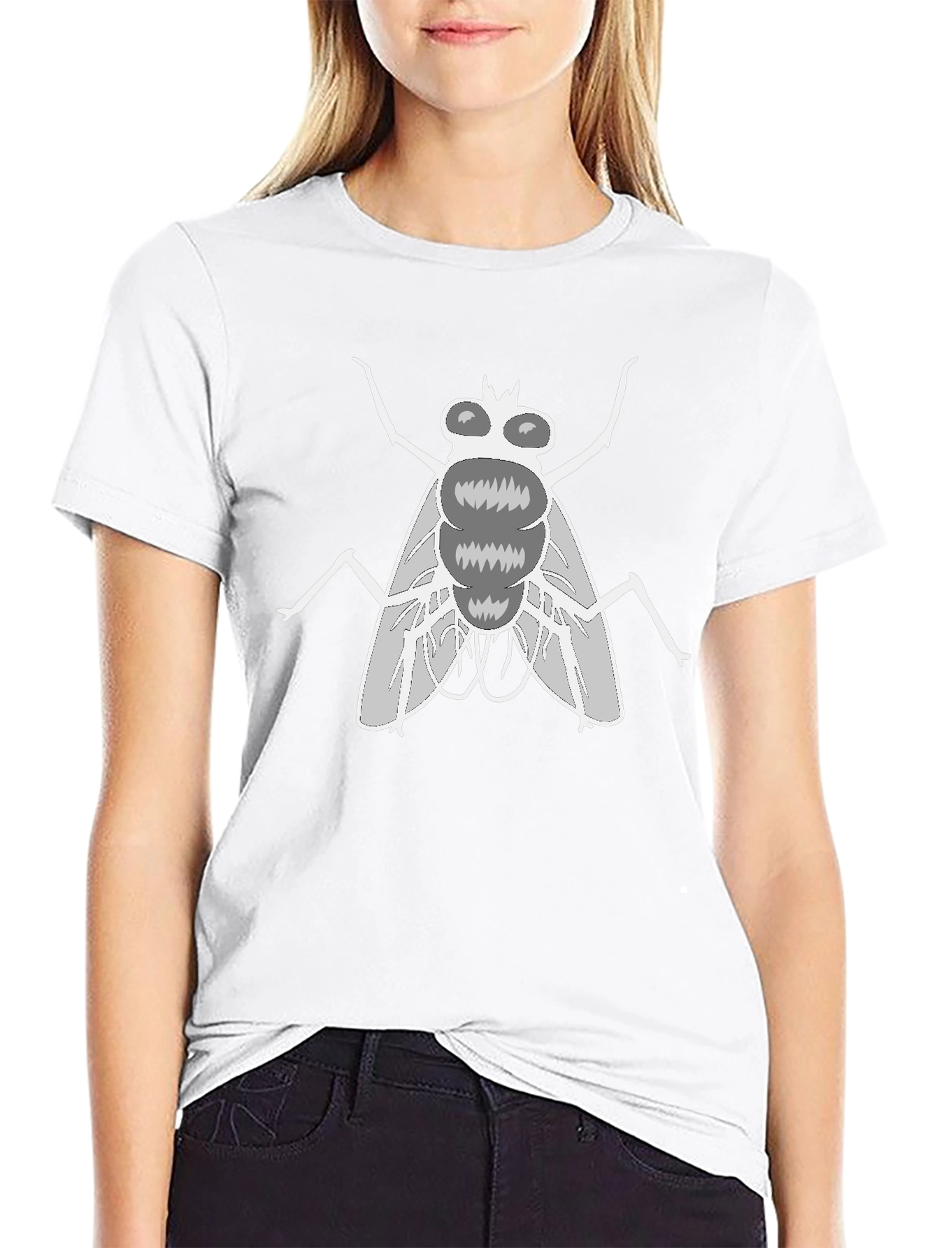 Fly Graphic Tee - Novelty Black T-Shirt