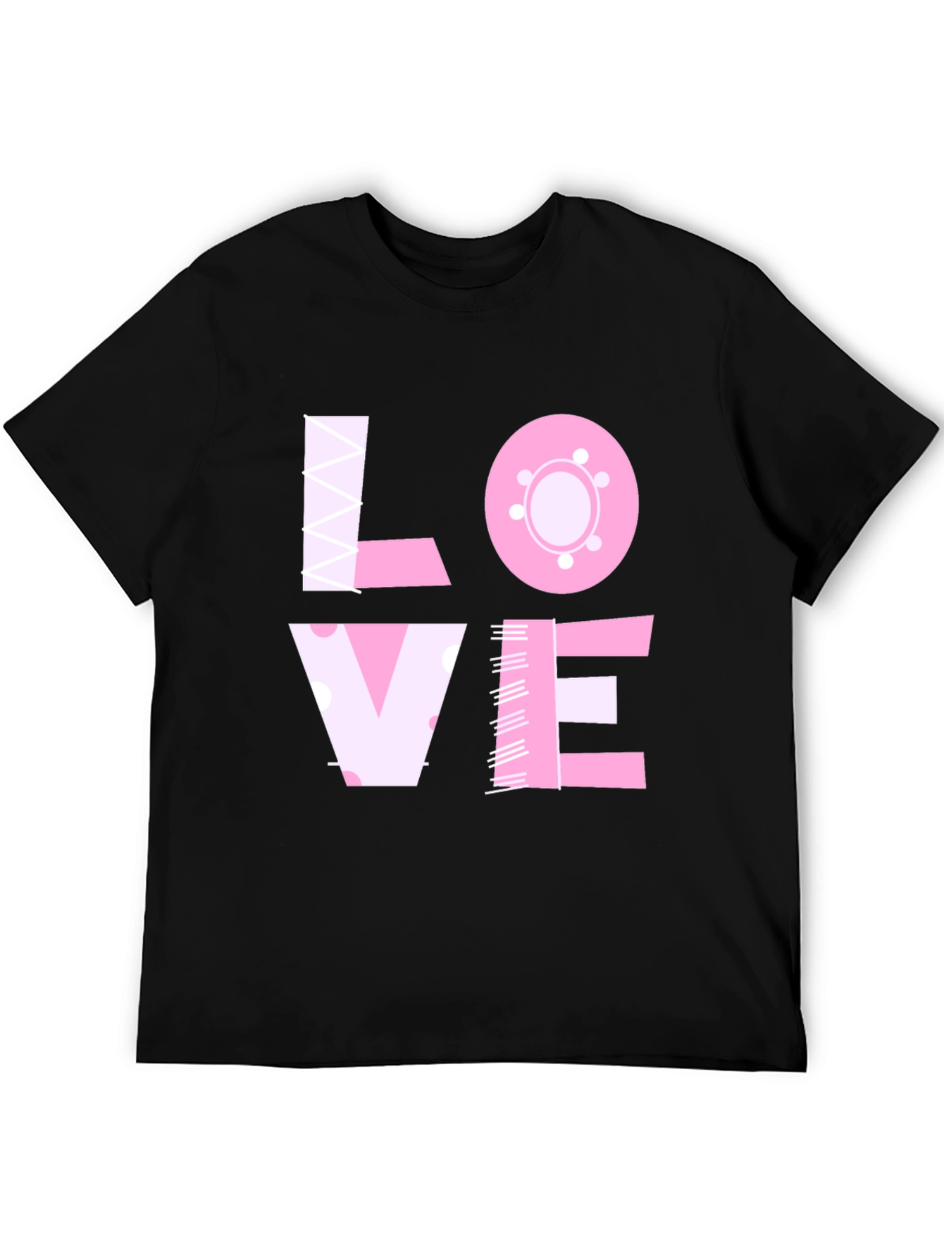 LOVE Graphic Black Crew Neck T-Shirt