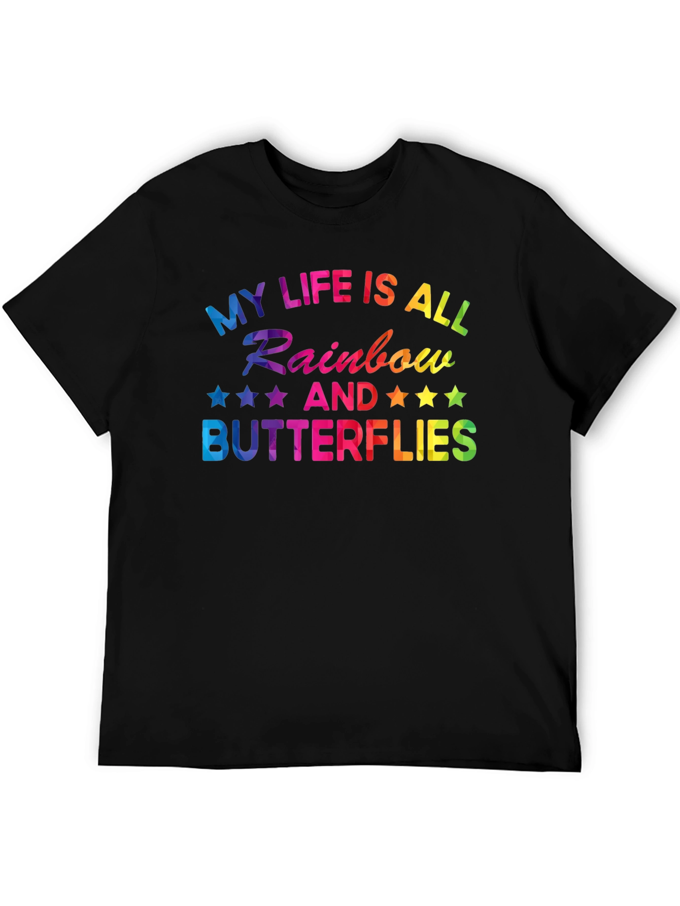 Rainbow Butterflies Graphic T-Shirt