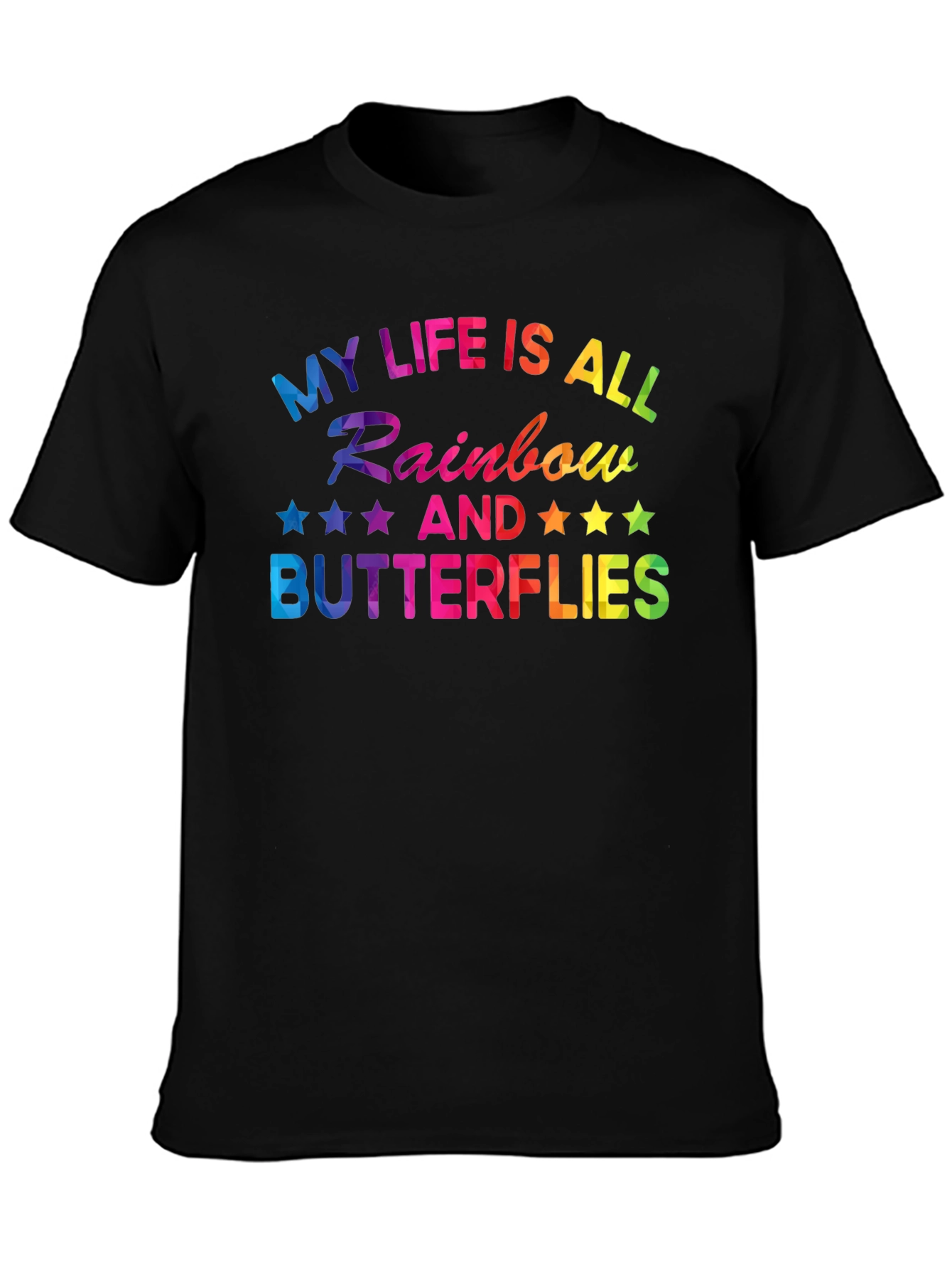 Rainbow Butterflies Graphic T-Shirt