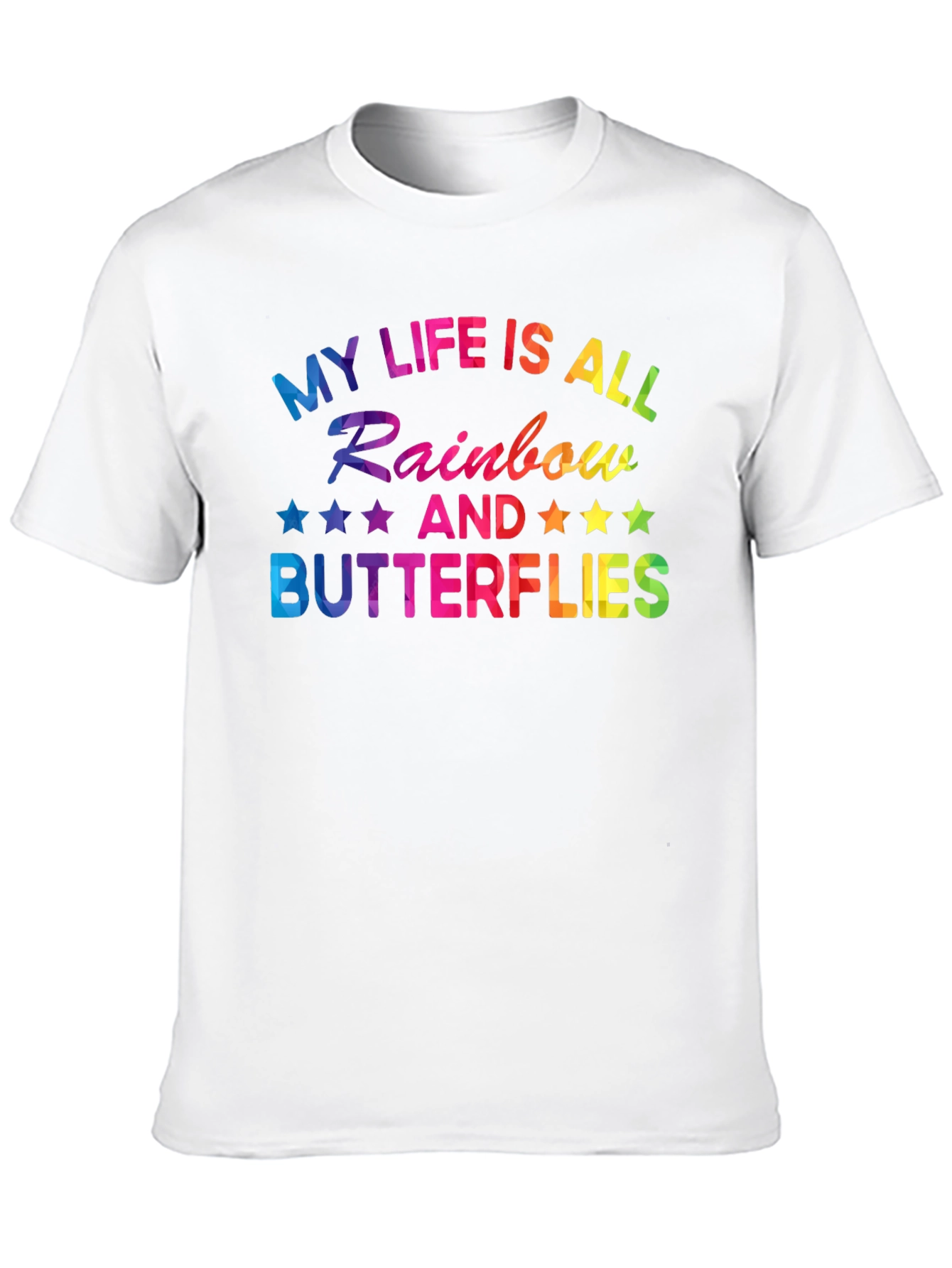 Rainbow Butterflies Graphic T-Shirt