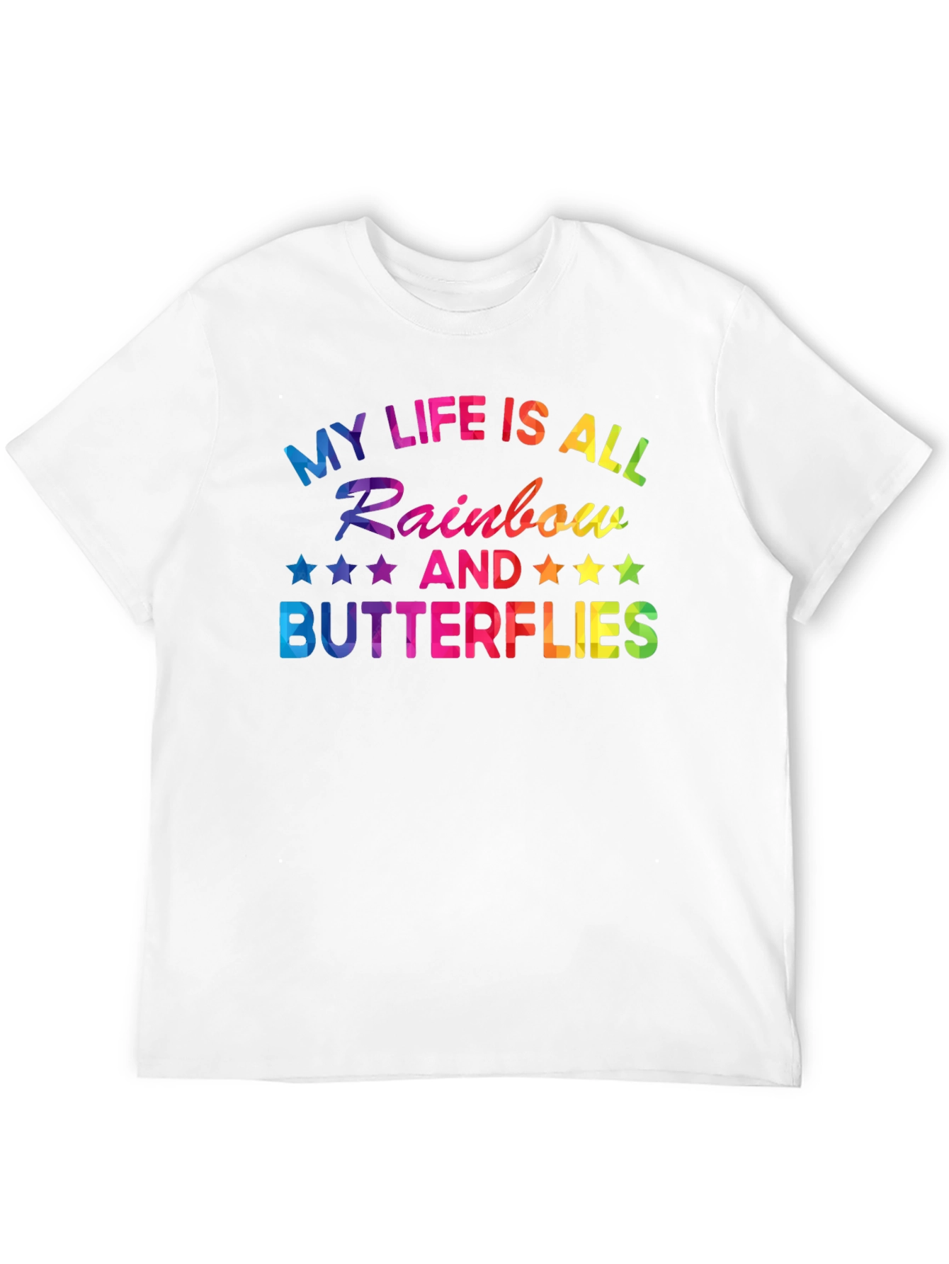 Rainbow Butterflies Graphic T-Shirt