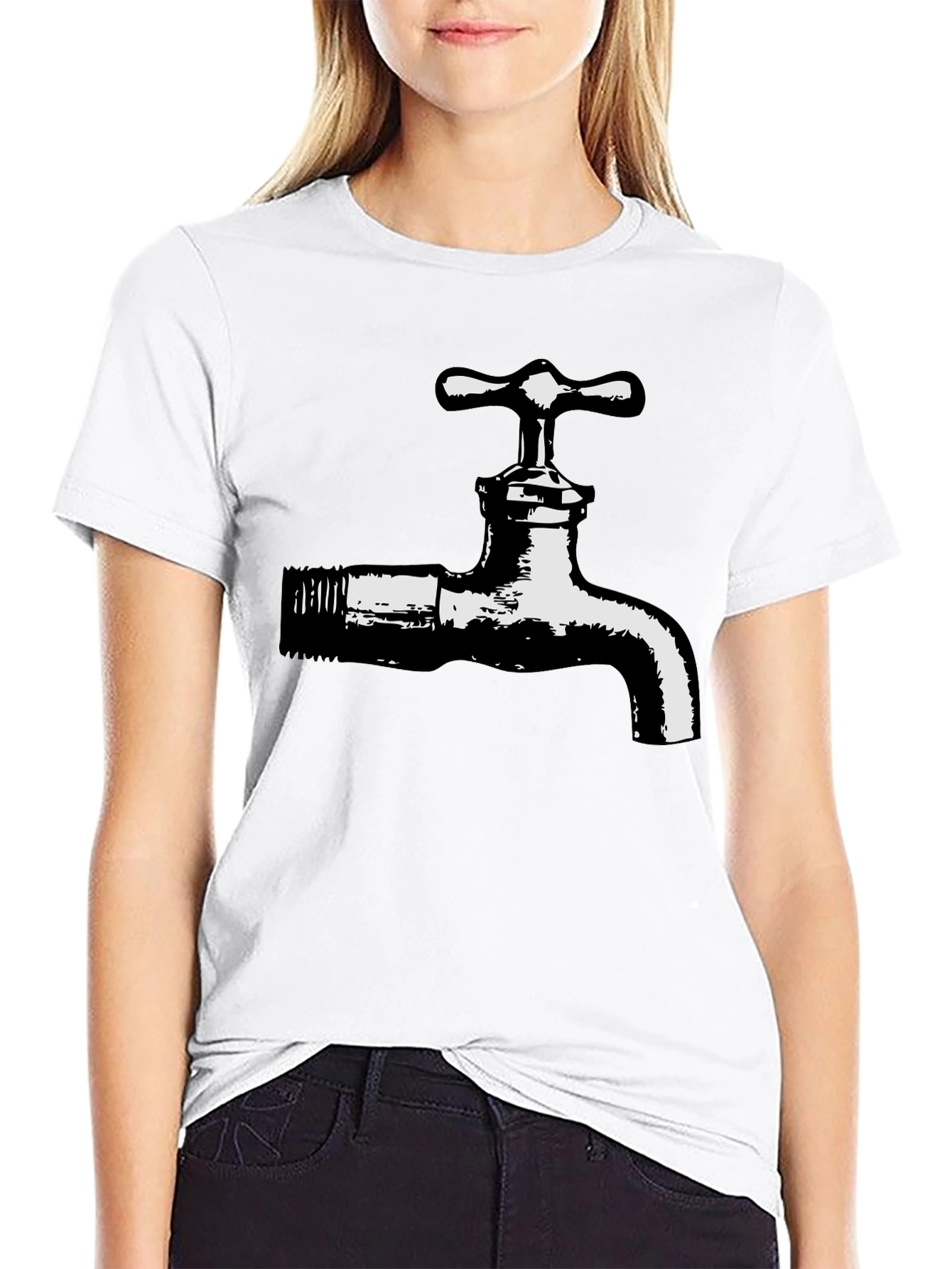 Faucet Graphic T-Shirt - Black