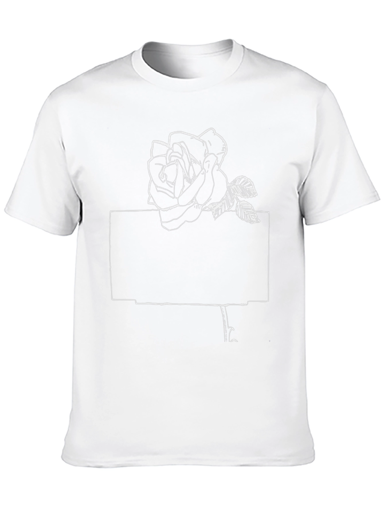 Black Graphic Tee: Rose in a Frame