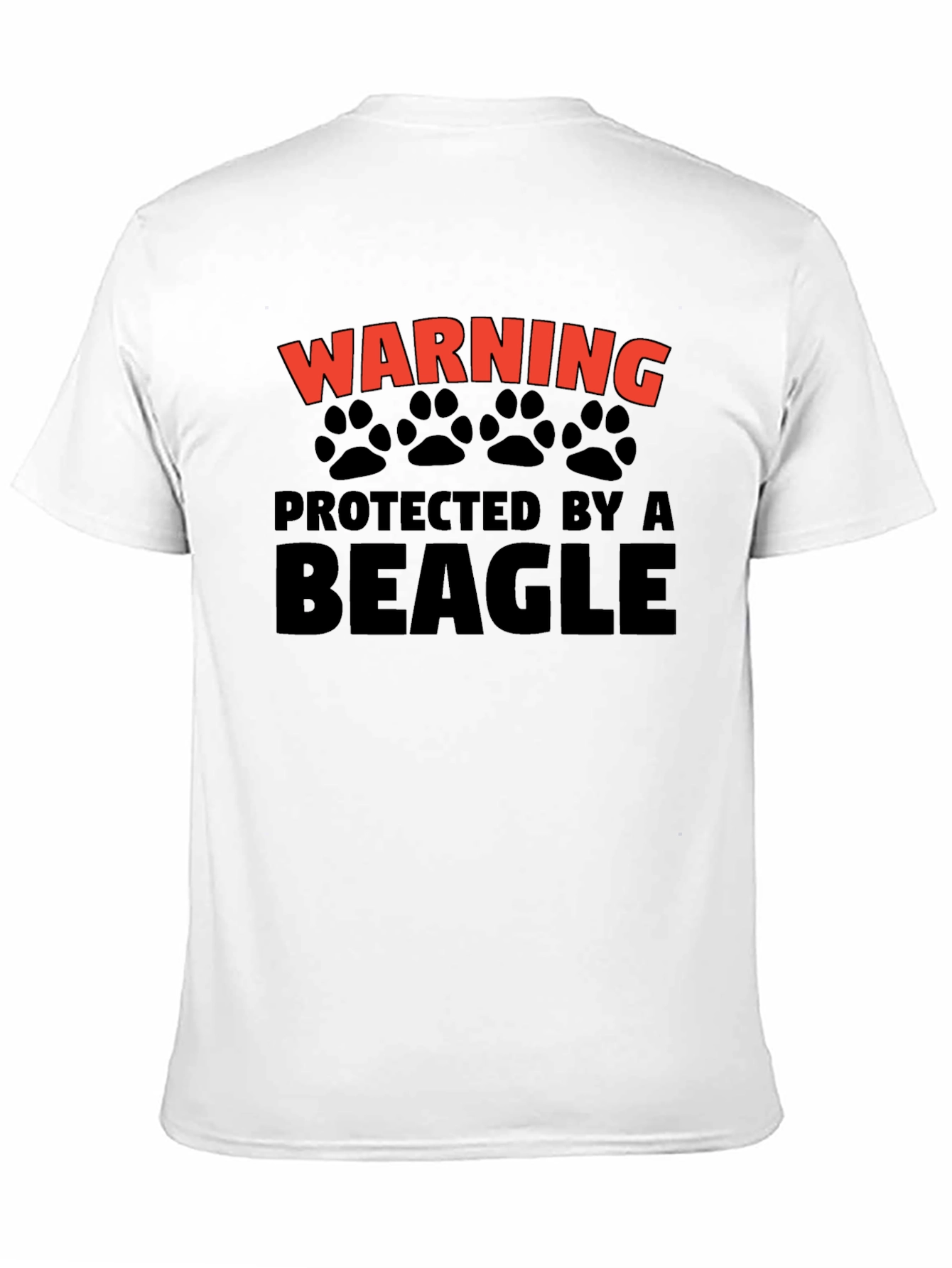 Warning Protected by A Beagle Black T-Shirt