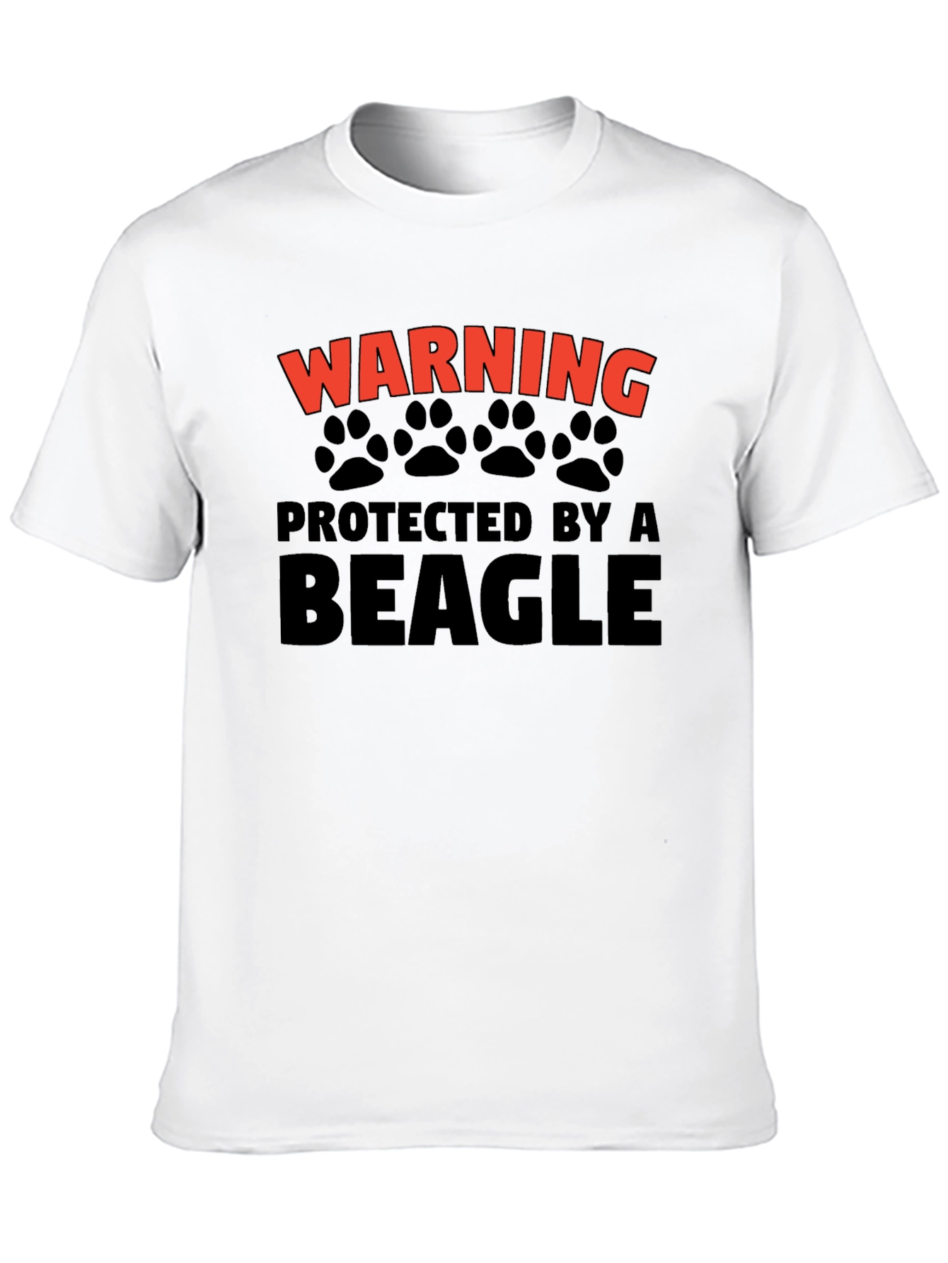 Warning Protected by A Beagle Black T-Shirt