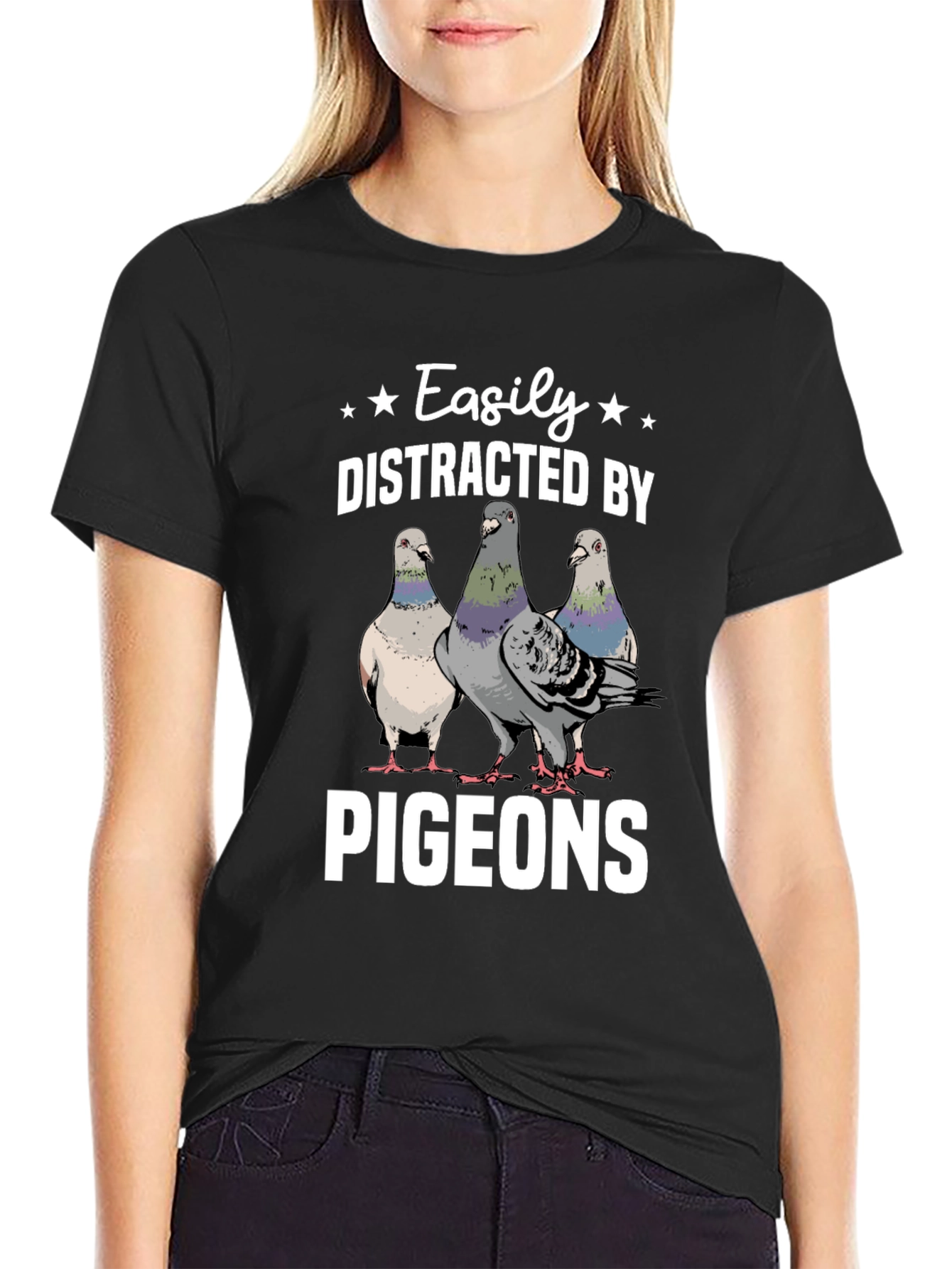 Easily Distracted by Pigeons T-Shirt
