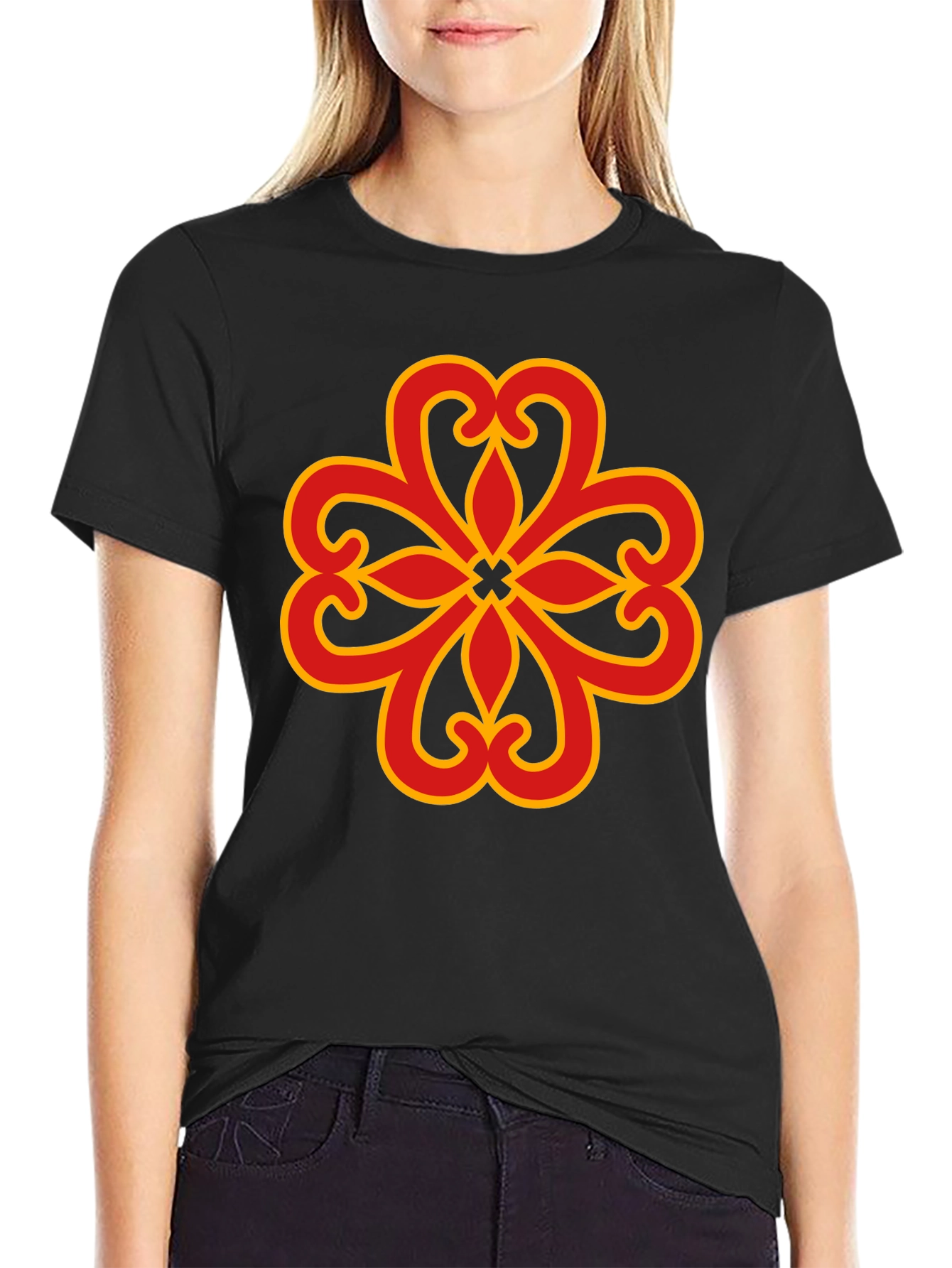 Adinkra Symbol T-Shirt - Black