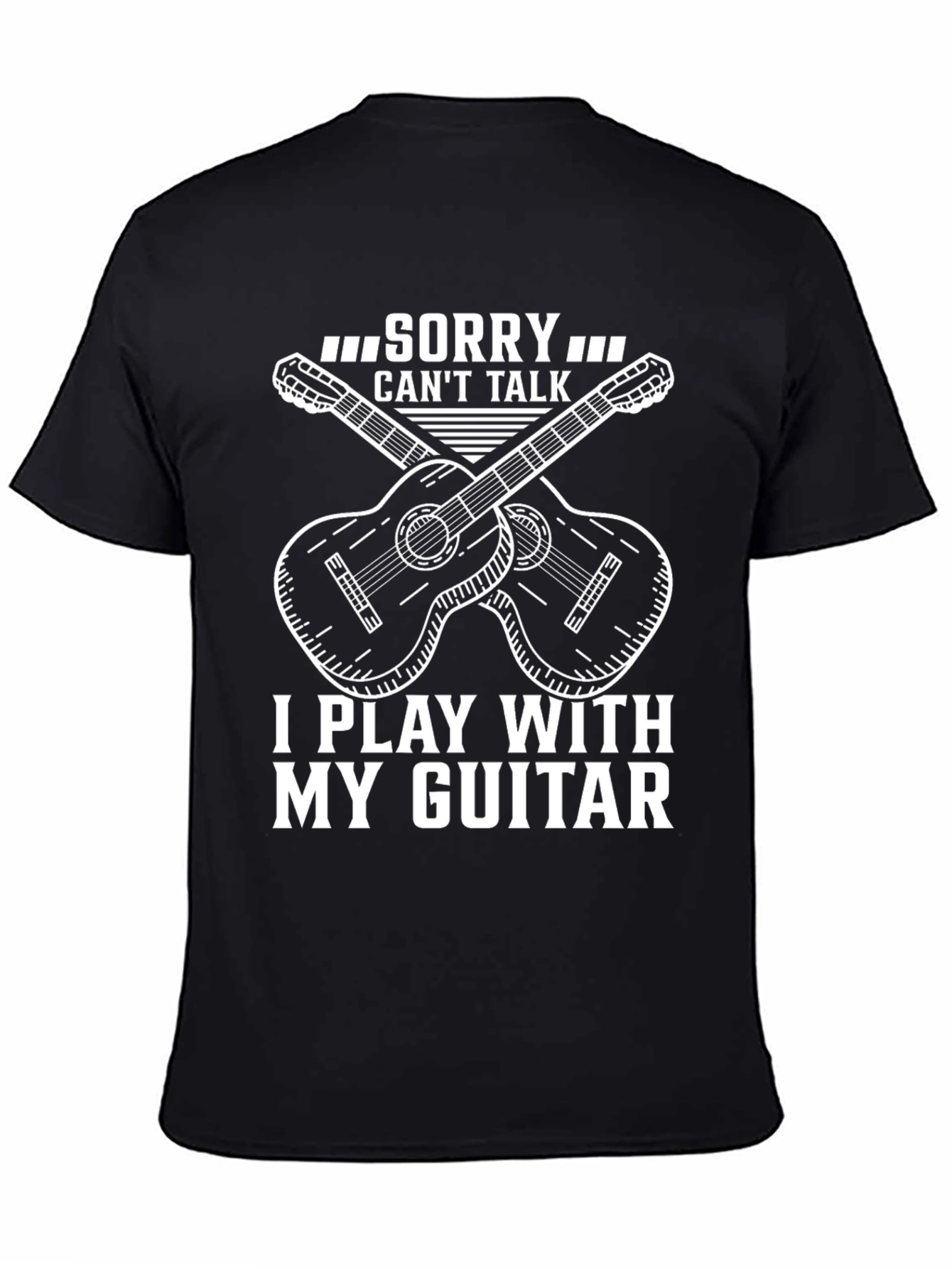 Guitar Player T-Shirt: Sorry Cant Talk