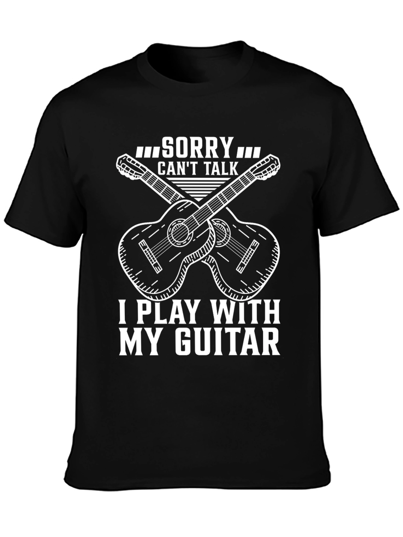 Guitar Player T-Shirt: Sorry Cant Talk