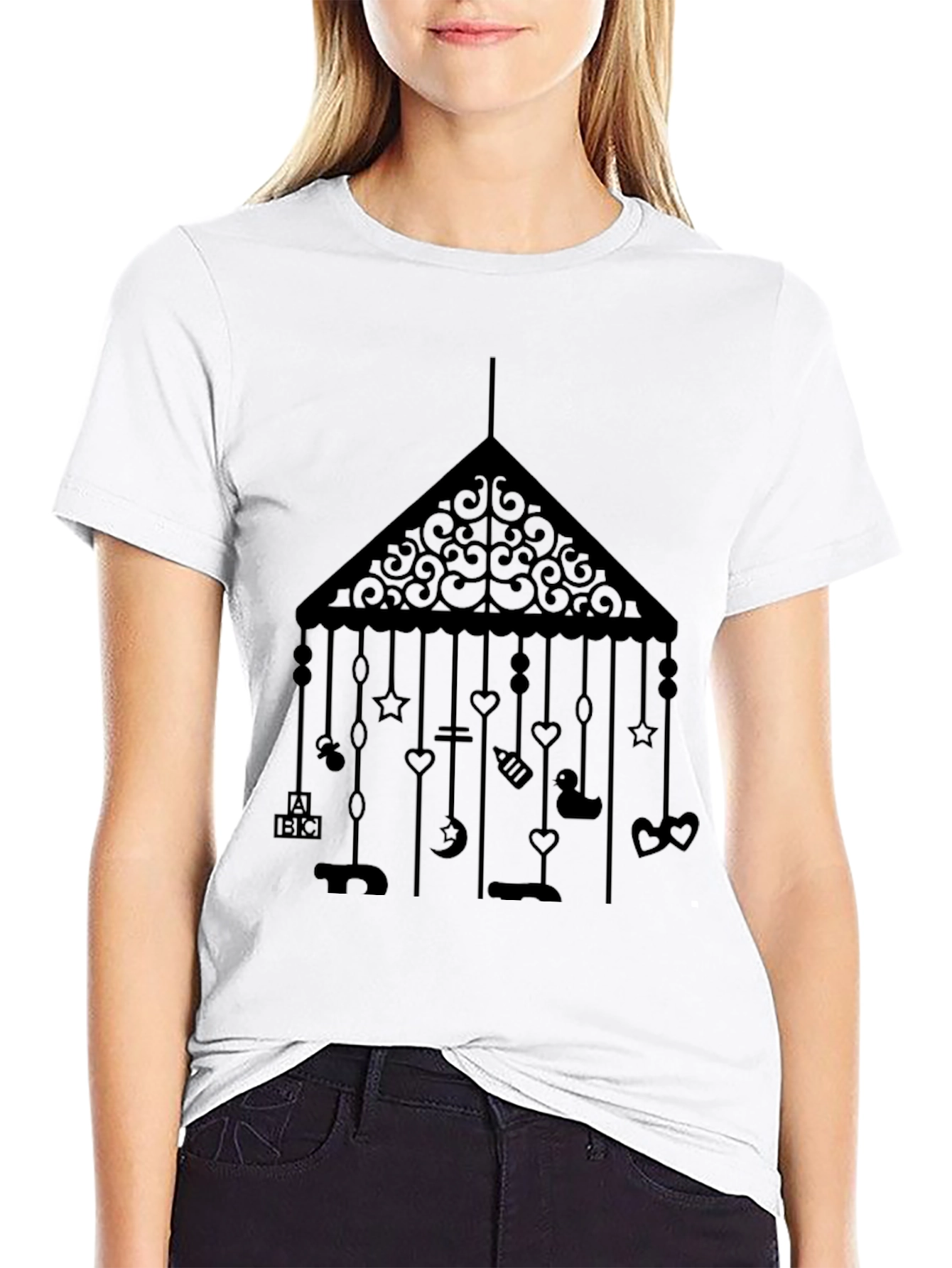 Baby Mobile T-Shirt - Black Unisex Tee