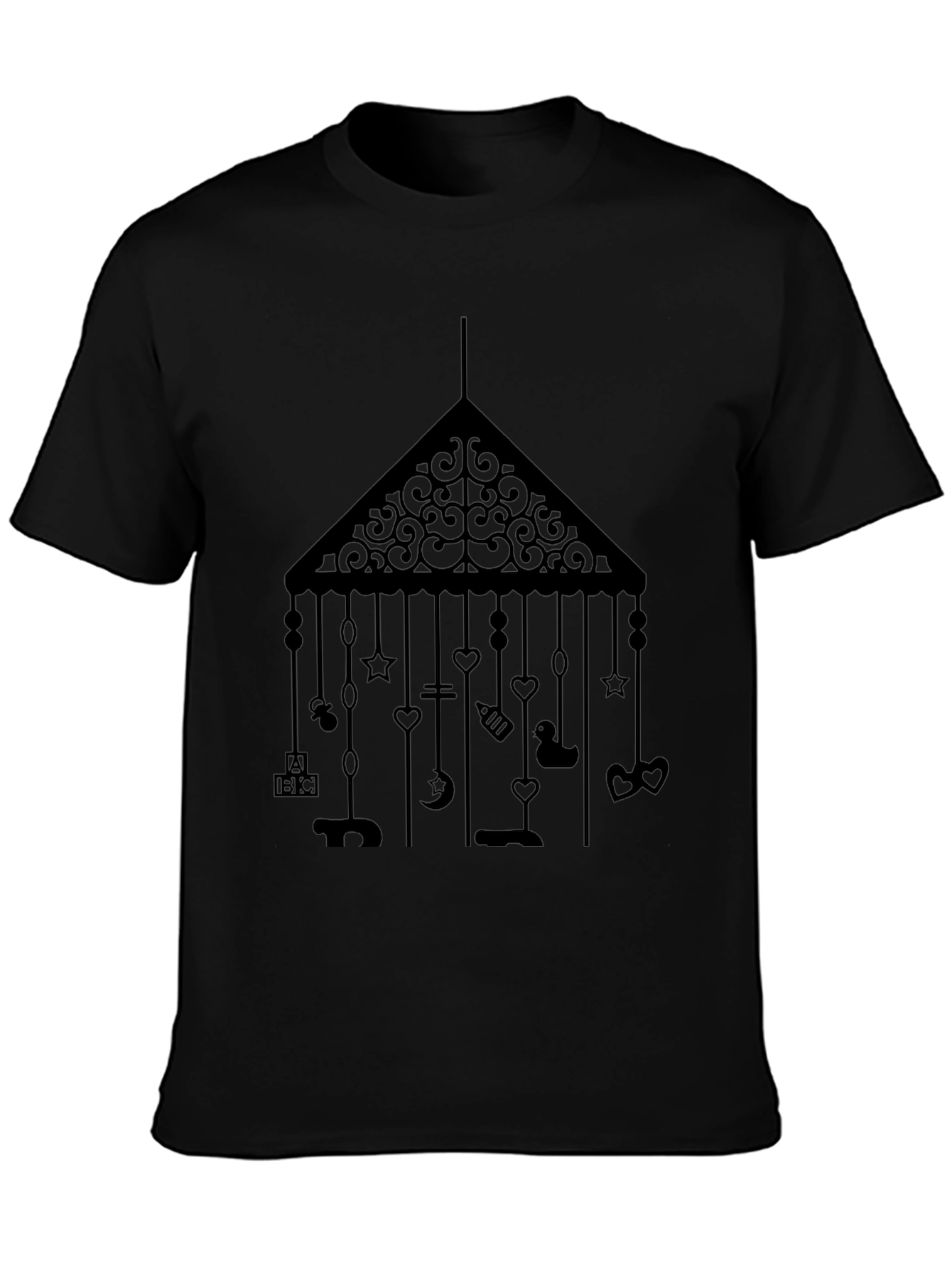 Baby Mobile T-Shirt - Black Unisex Tee