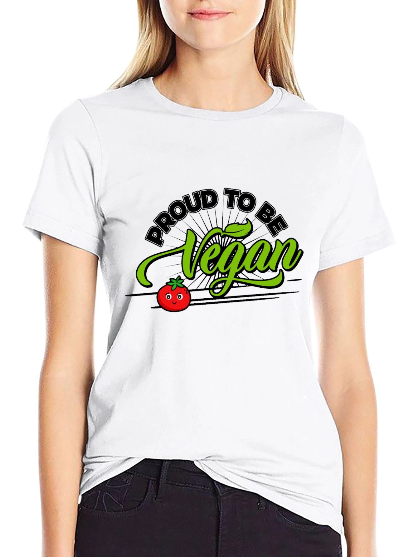 Proud to be Vegan T-Shirt - Black