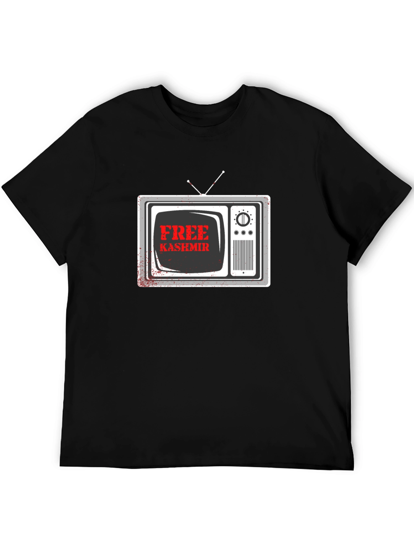 Free Kashmir Graphic Tee - Black Cotton T-Shirt