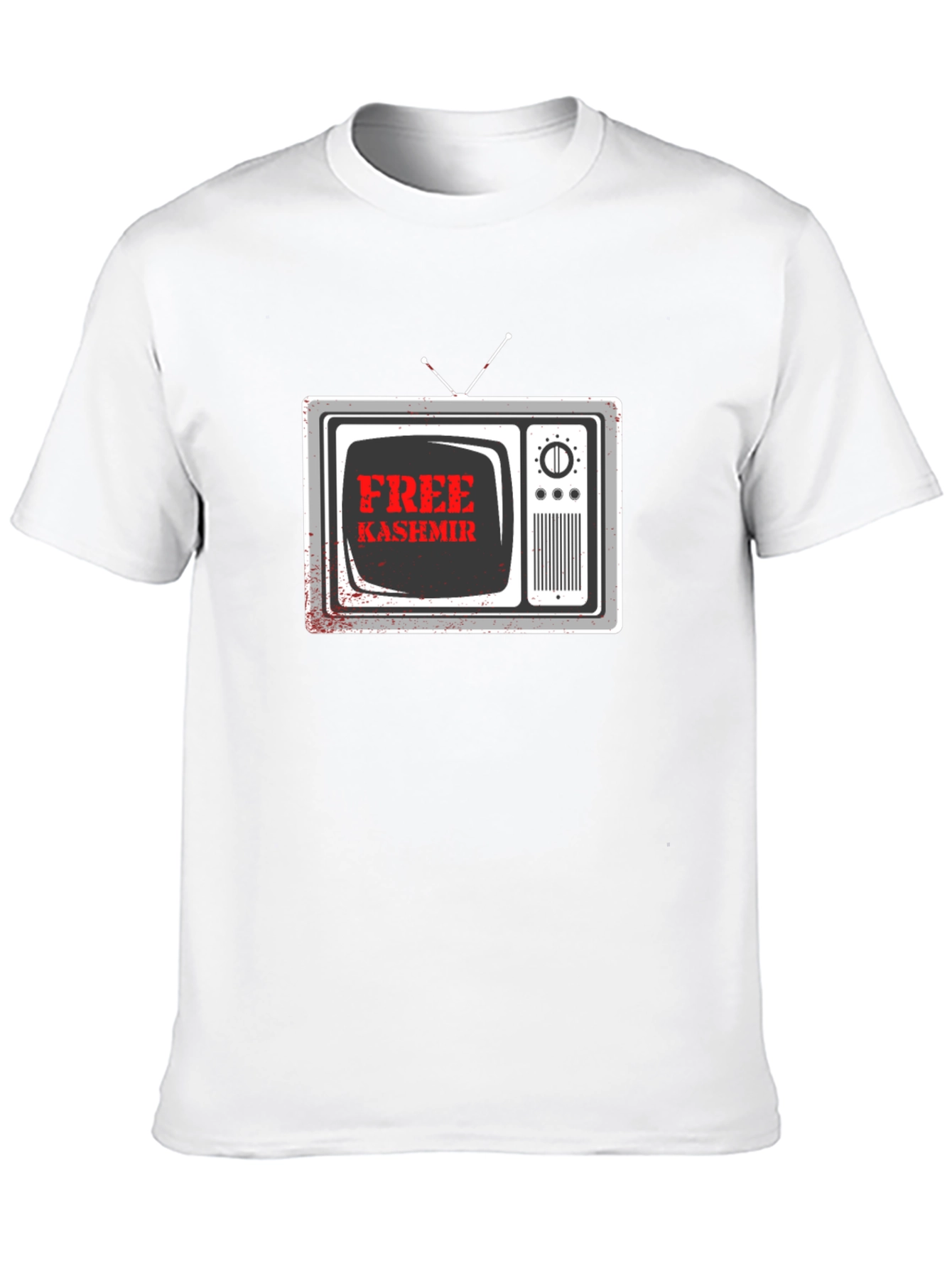 Free Kashmir Graphic Tee - Black Cotton T-Shirt