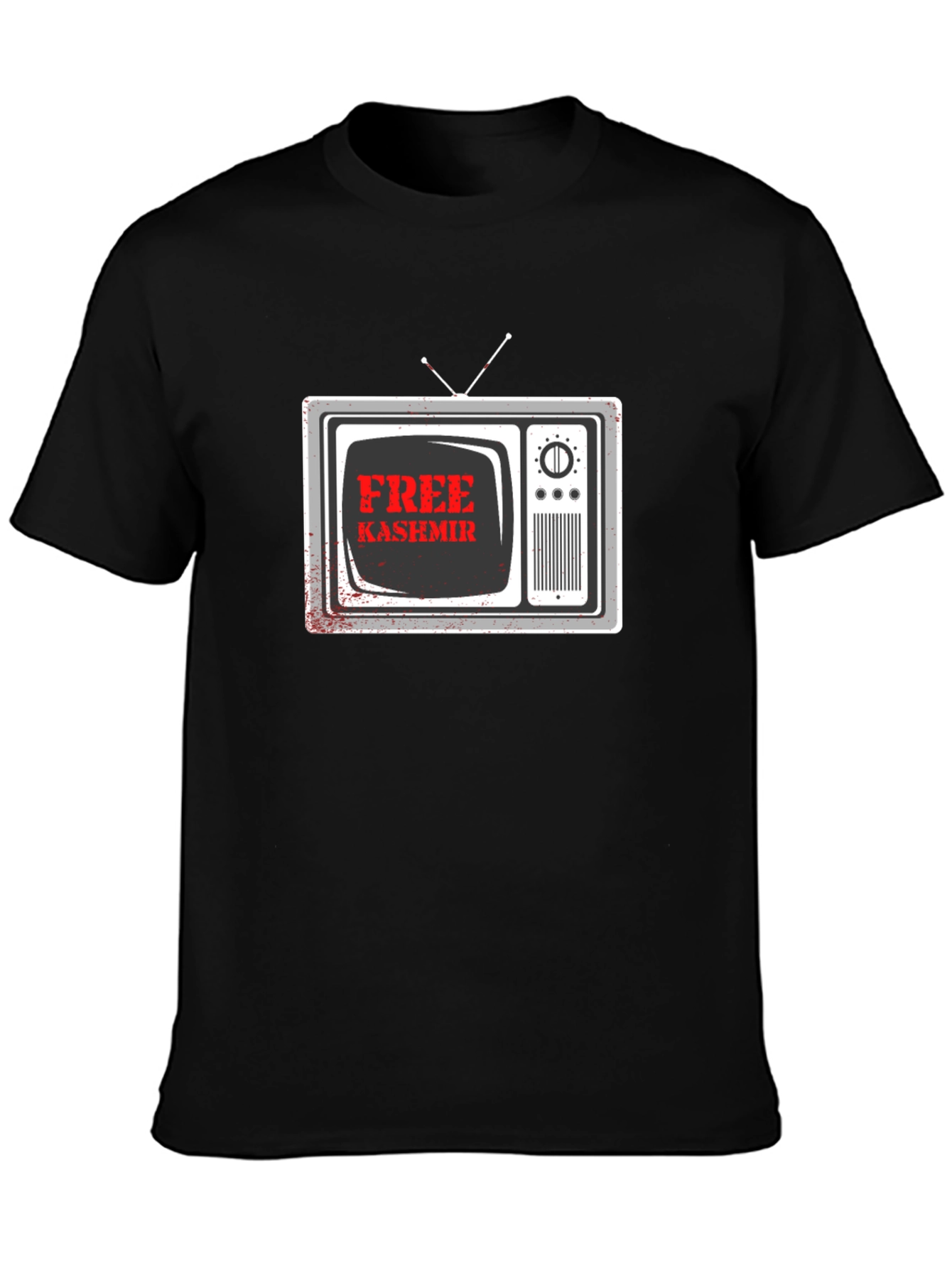 Free Kashmir Graphic Tee - Black Cotton T-Shirt