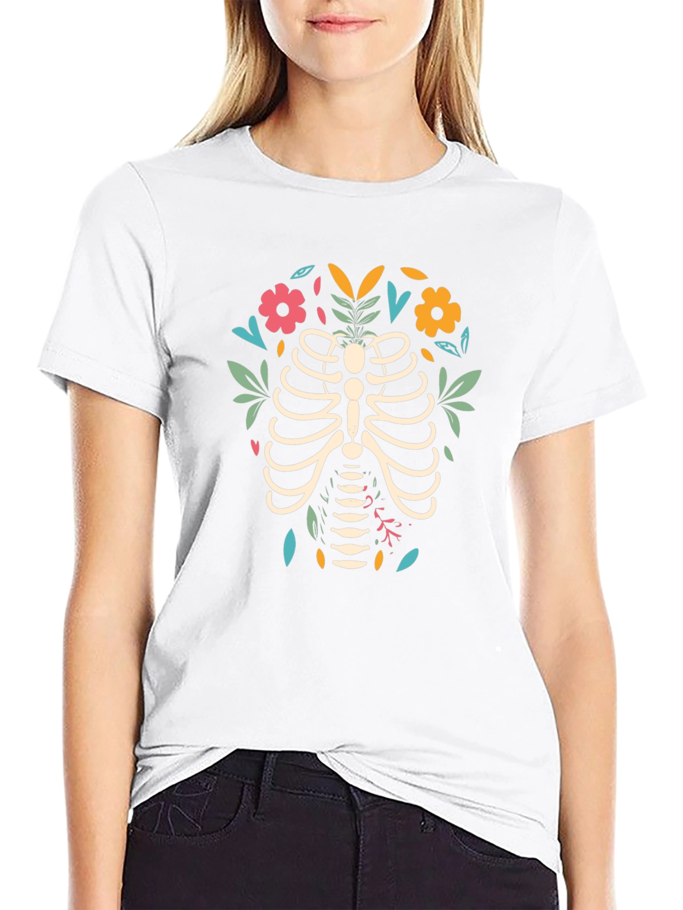 Floral Rib Cage Graphic Tee