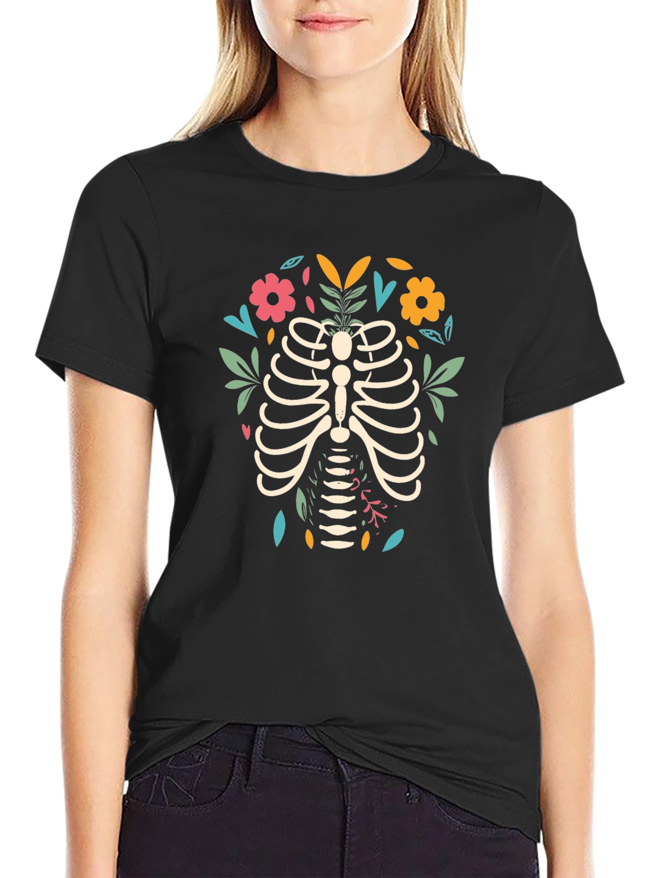 Floral Rib Cage Graphic Tee