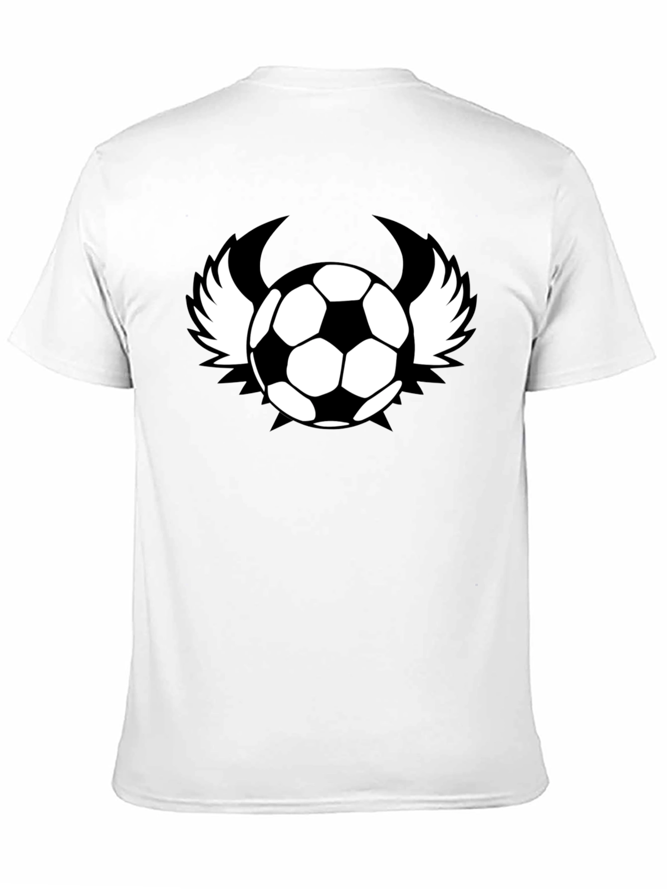 Soccer Ball with Wings Black T-Shirt