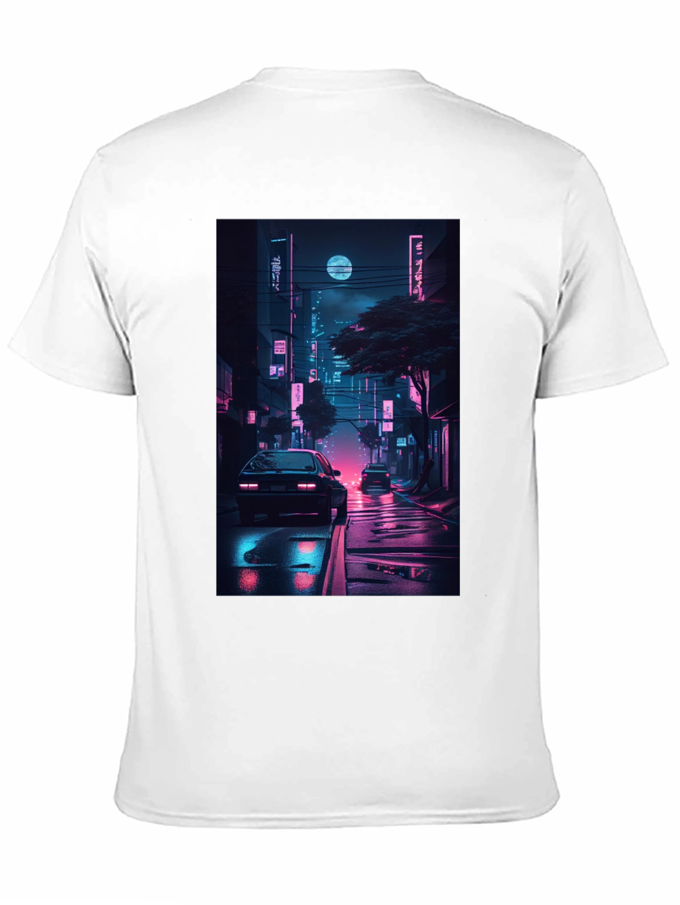 Neon Cityscape Graphic Tee