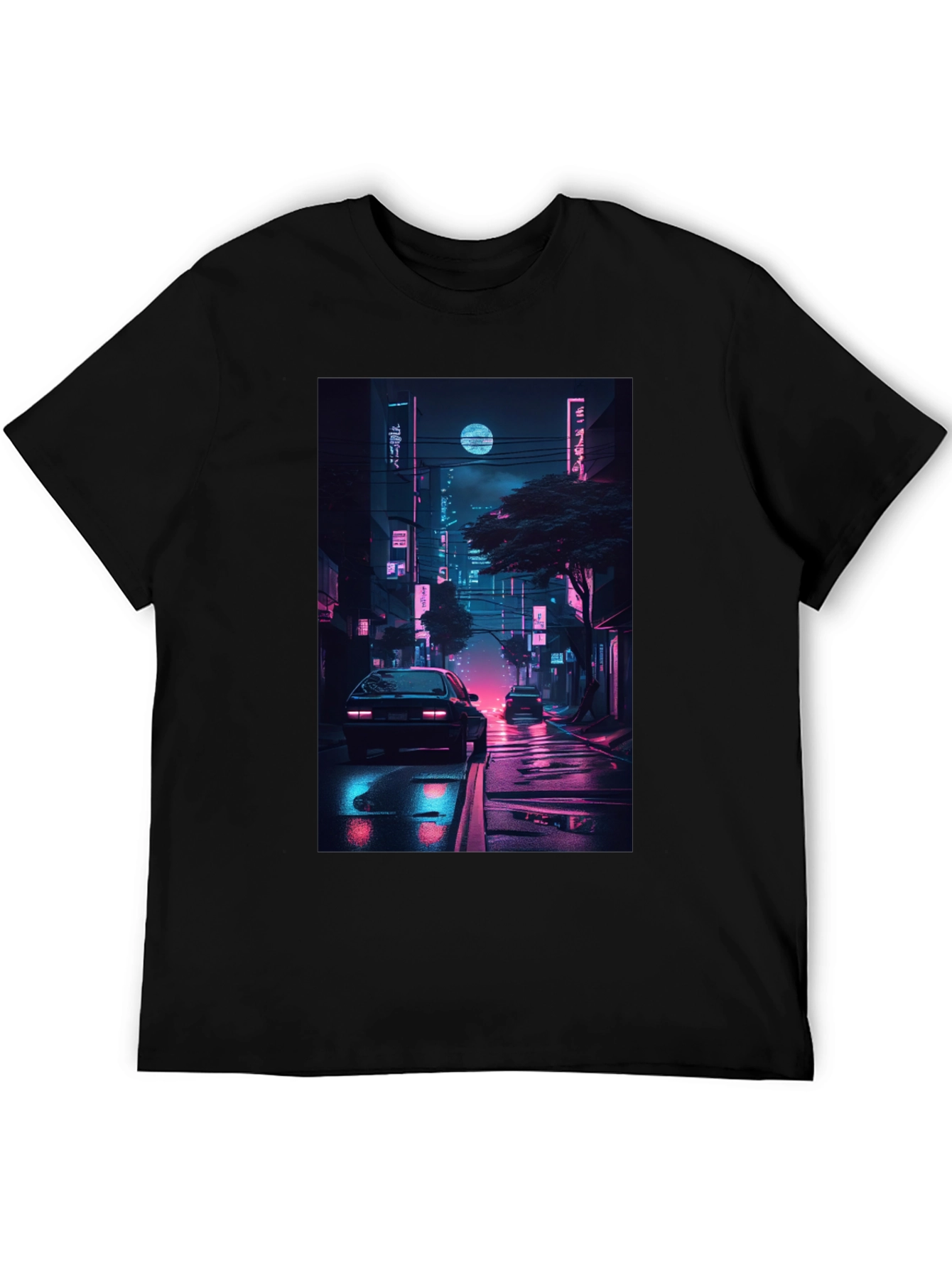 Neon Cityscape Graphic Tee