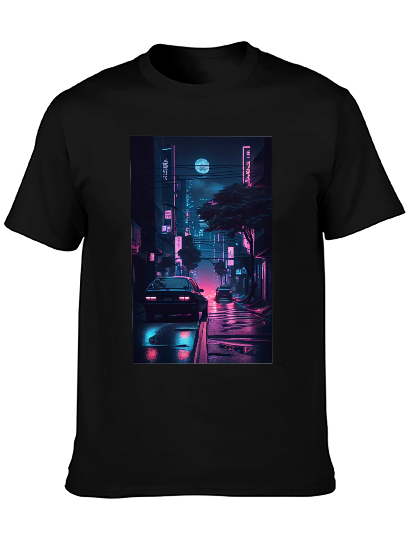 Neon Cityscape Graphic Tee