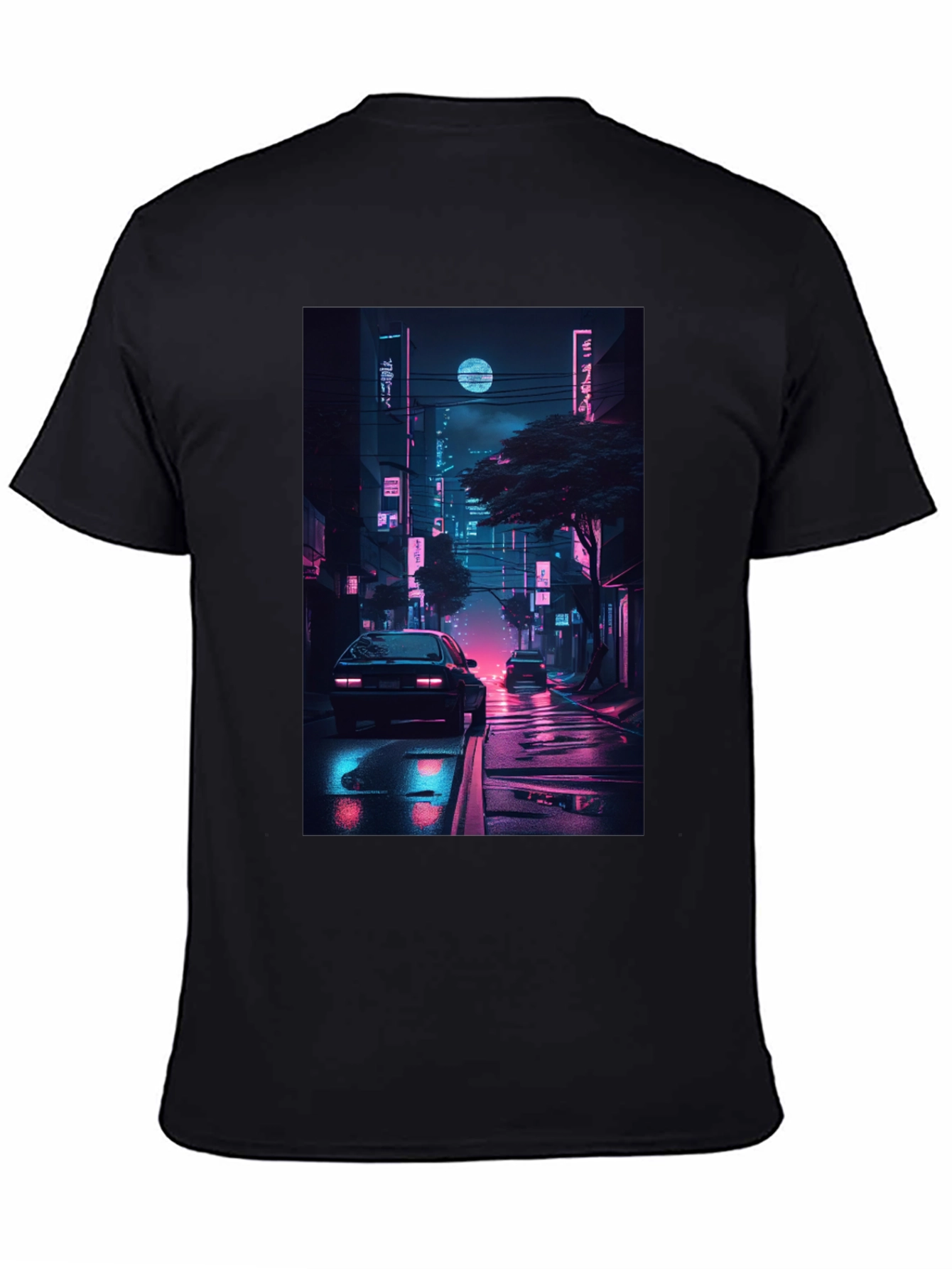 Neon Cityscape Graphic Tee