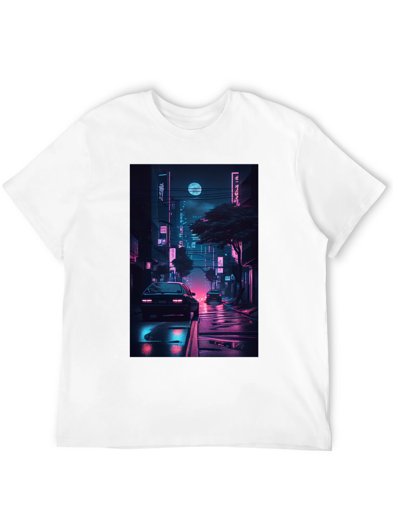 Neon Cityscape Graphic Tee