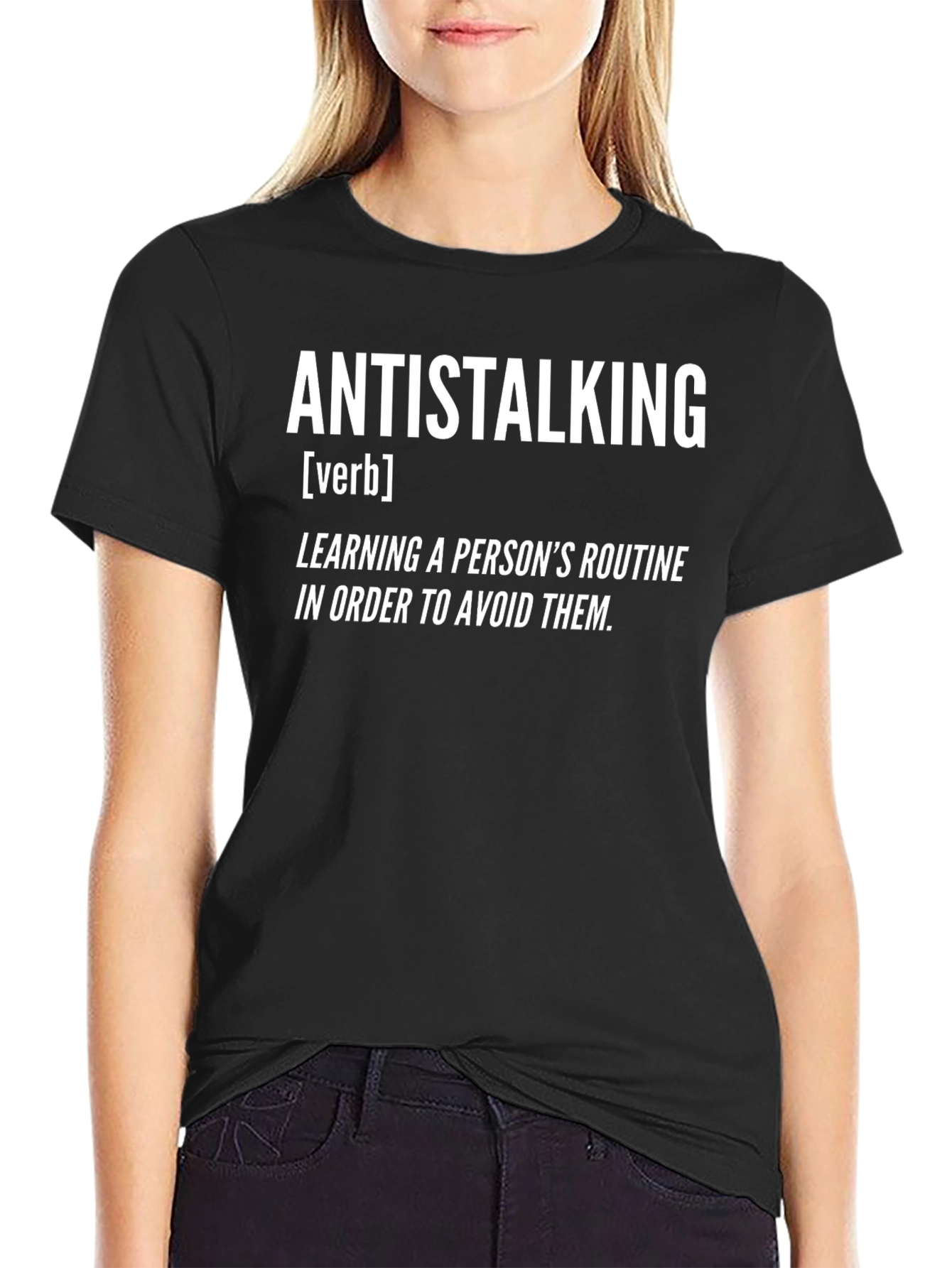 Anti-Stalking Definition Graphic T-Shirt