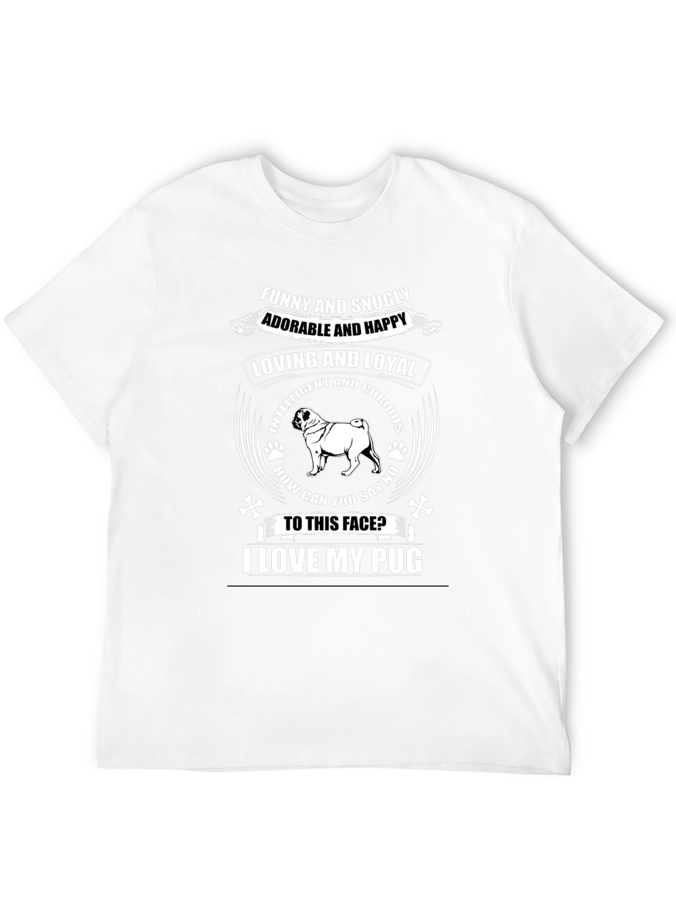I Love My Pug Graphic T-Shirt