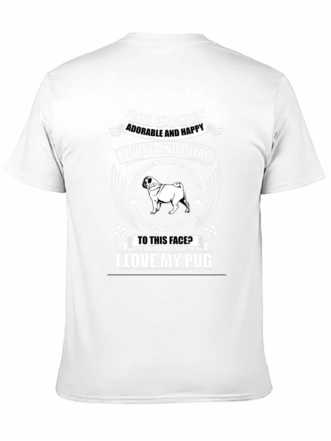 I Love My Pug Graphic T-Shirt