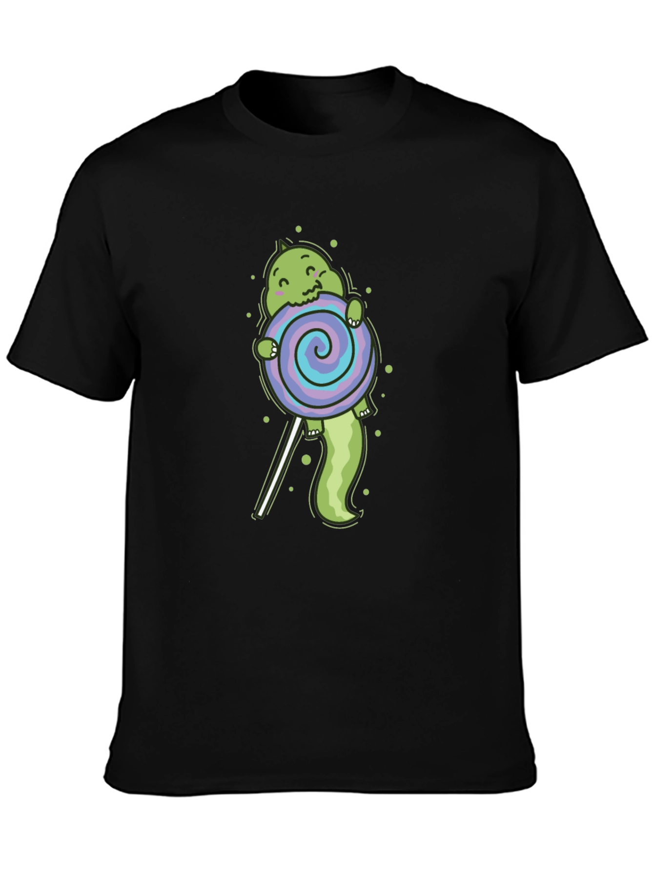 Cartoon Dinosaur Lollipop Graphic T-Shirt