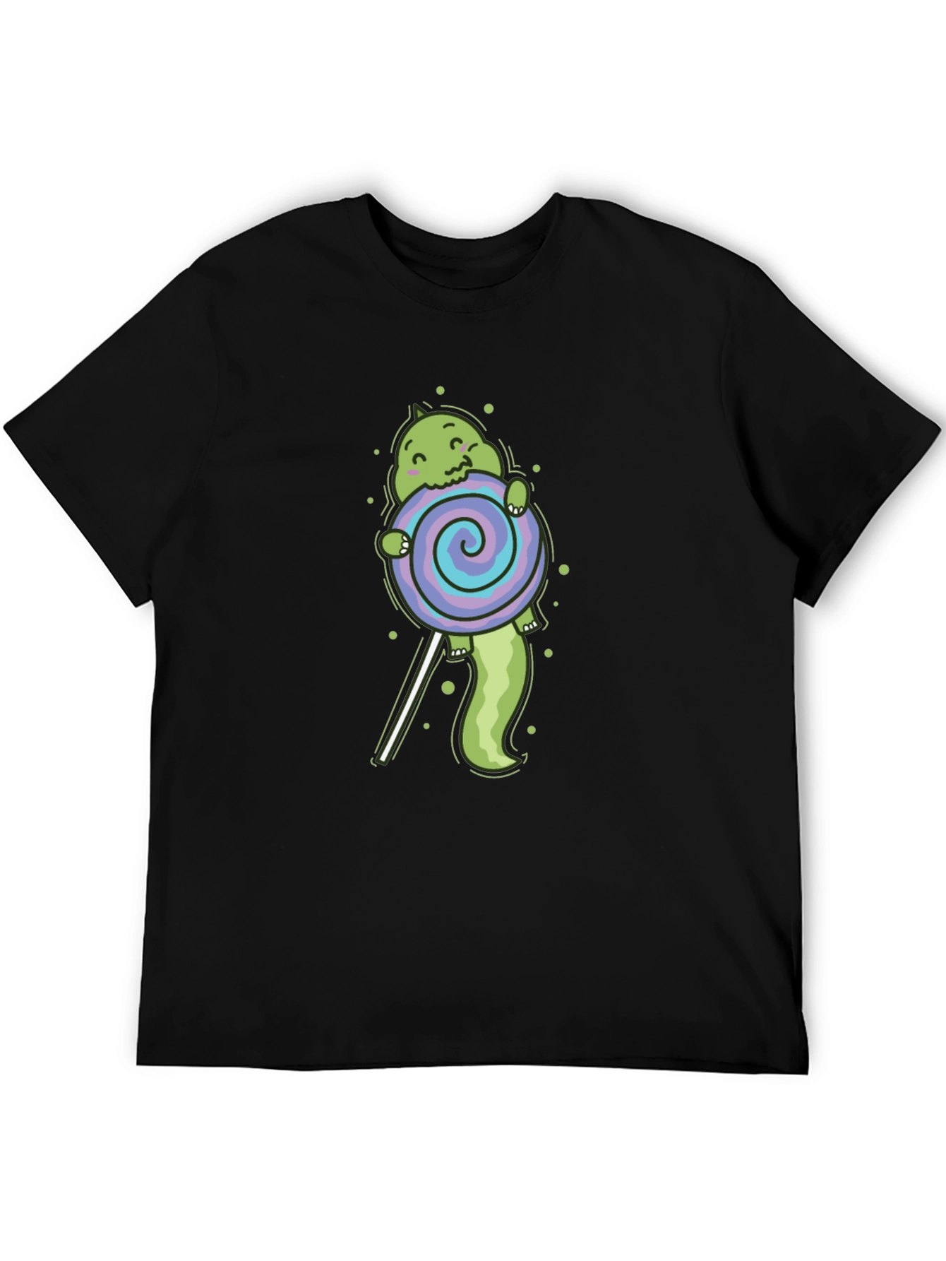 Cartoon Dinosaur Lollipop Graphic T-Shirt