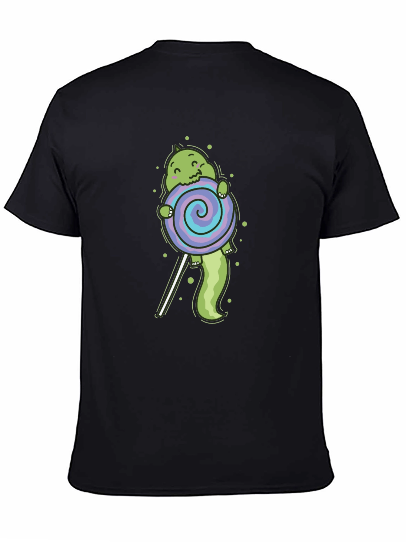 Cartoon Dinosaur Lollipop Graphic T-Shirt