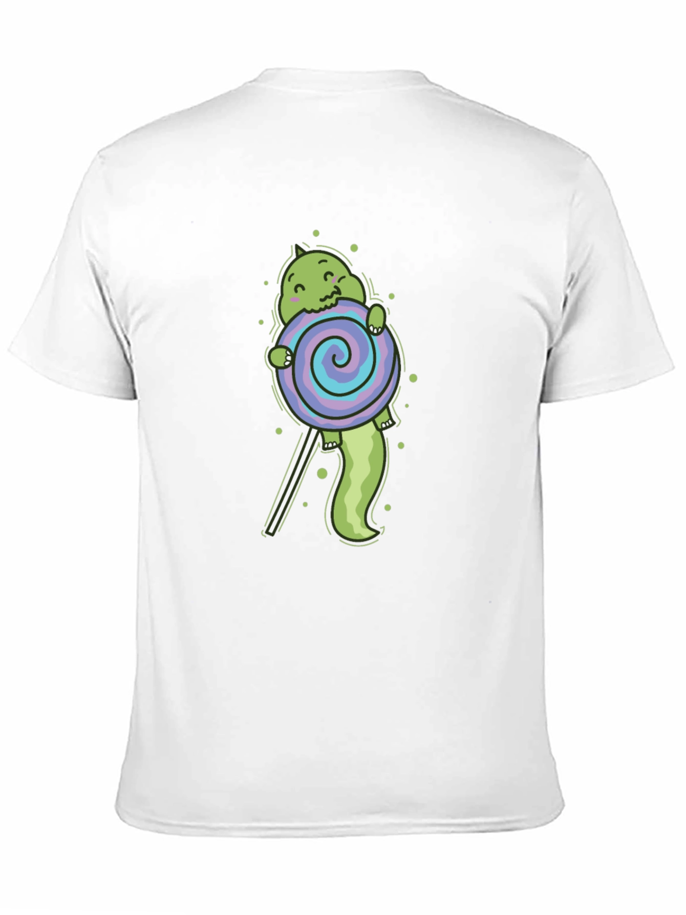 Cartoon Dinosaur Lollipop Graphic T-Shirt