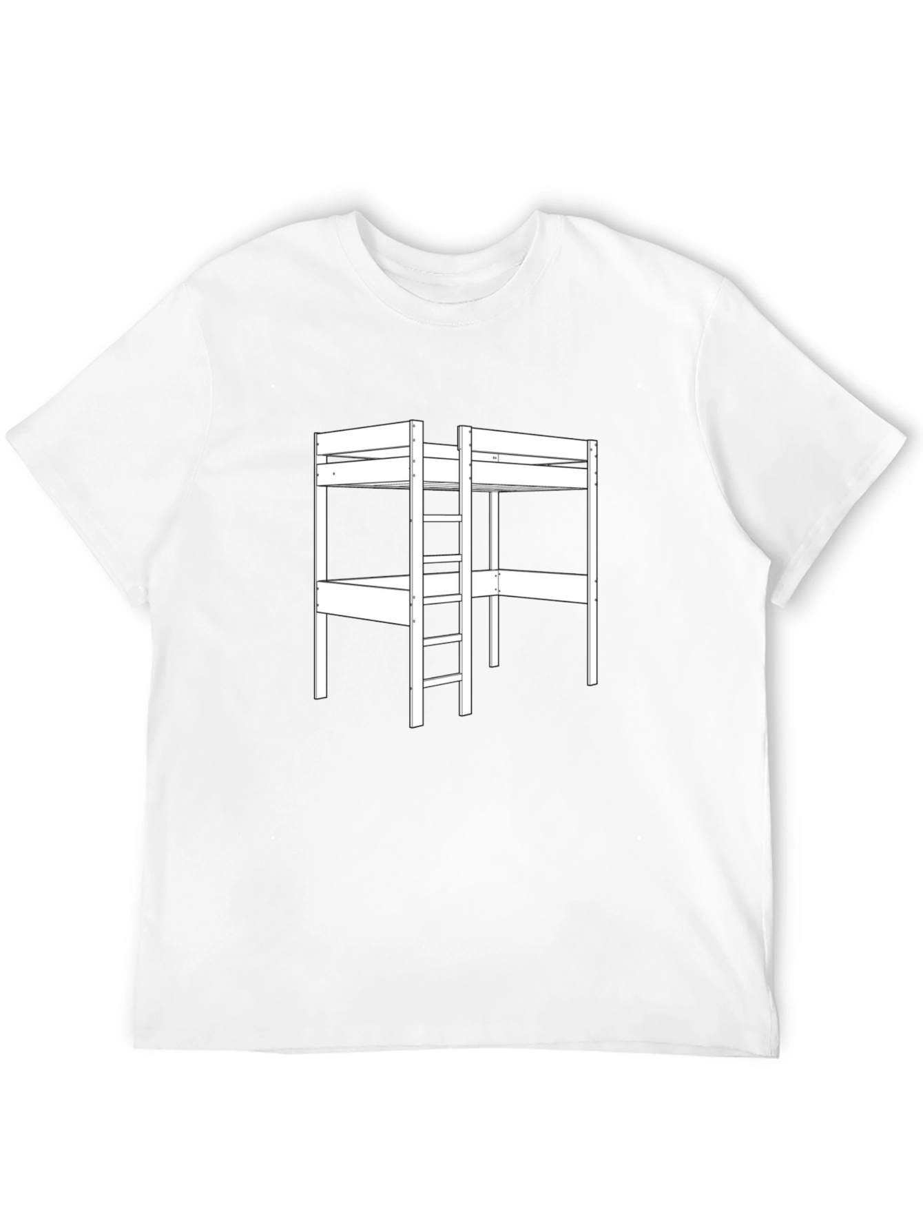 Bunk Bed Graphic Tee - Modern Black T-Shirt