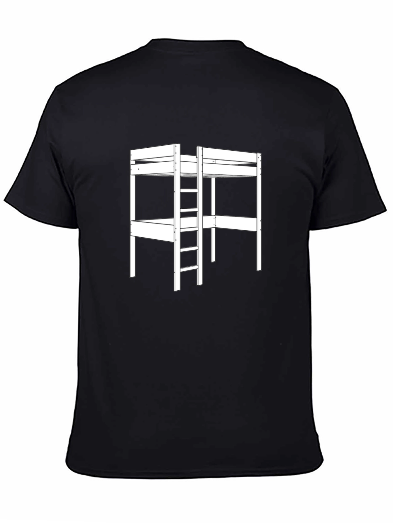 Bunk Bed Graphic Tee - Modern Black T-Shirt