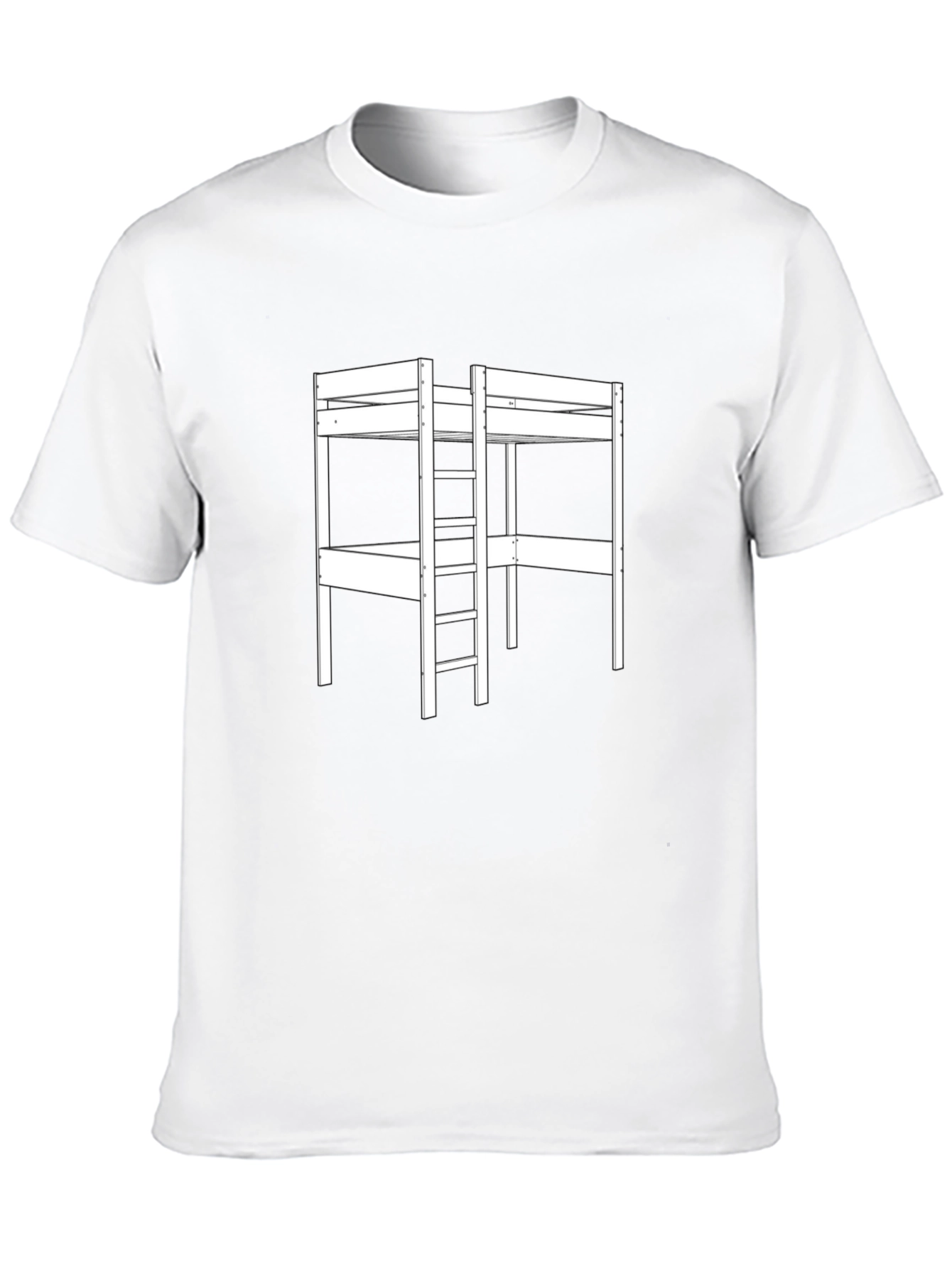 Bunk Bed Graphic Tee - Modern Black T-Shirt