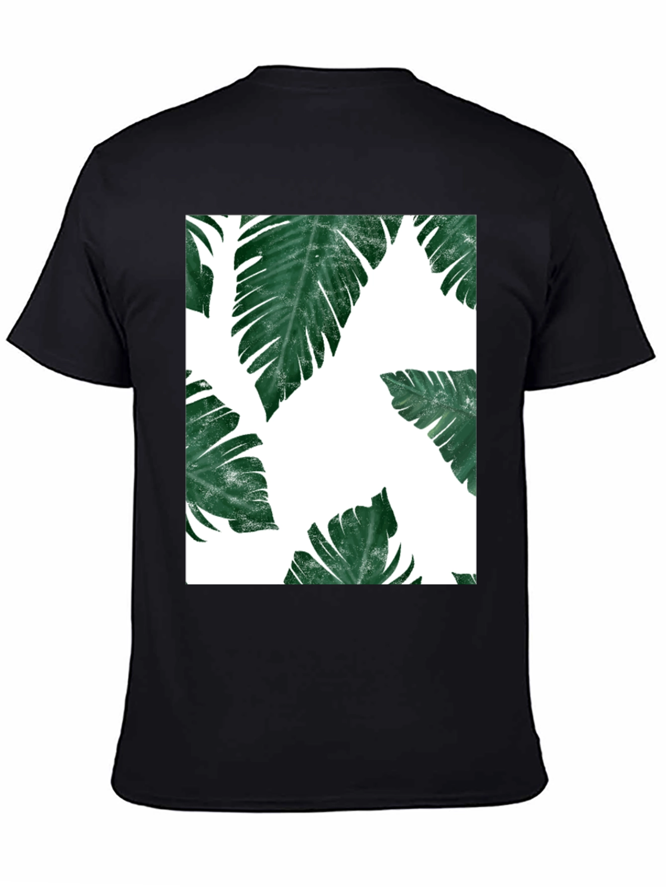 Tropical Leaf Print T-Shirt - Modern Graphic Tee