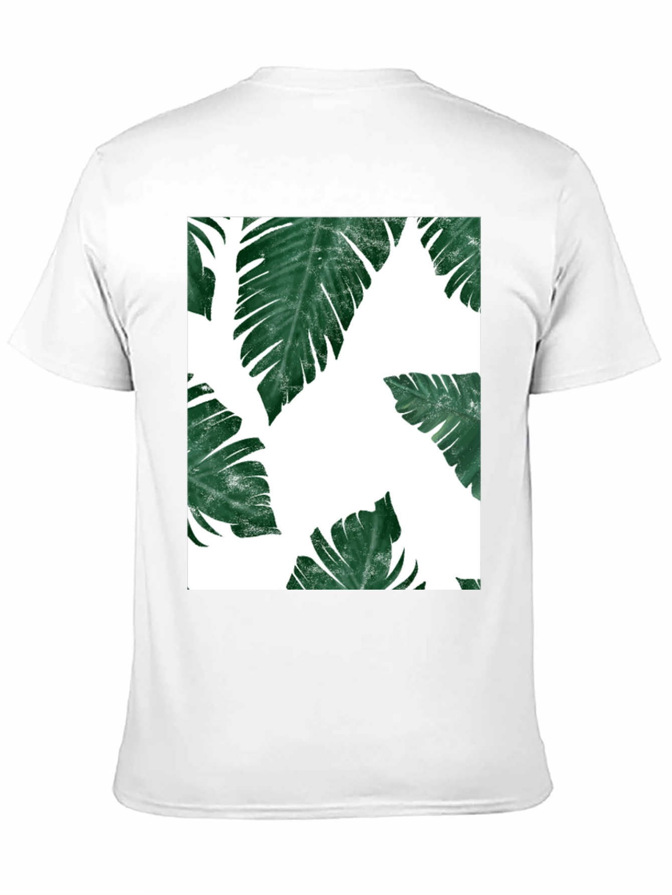 Tropical Leaf Print T-Shirt - Modern Graphic Tee