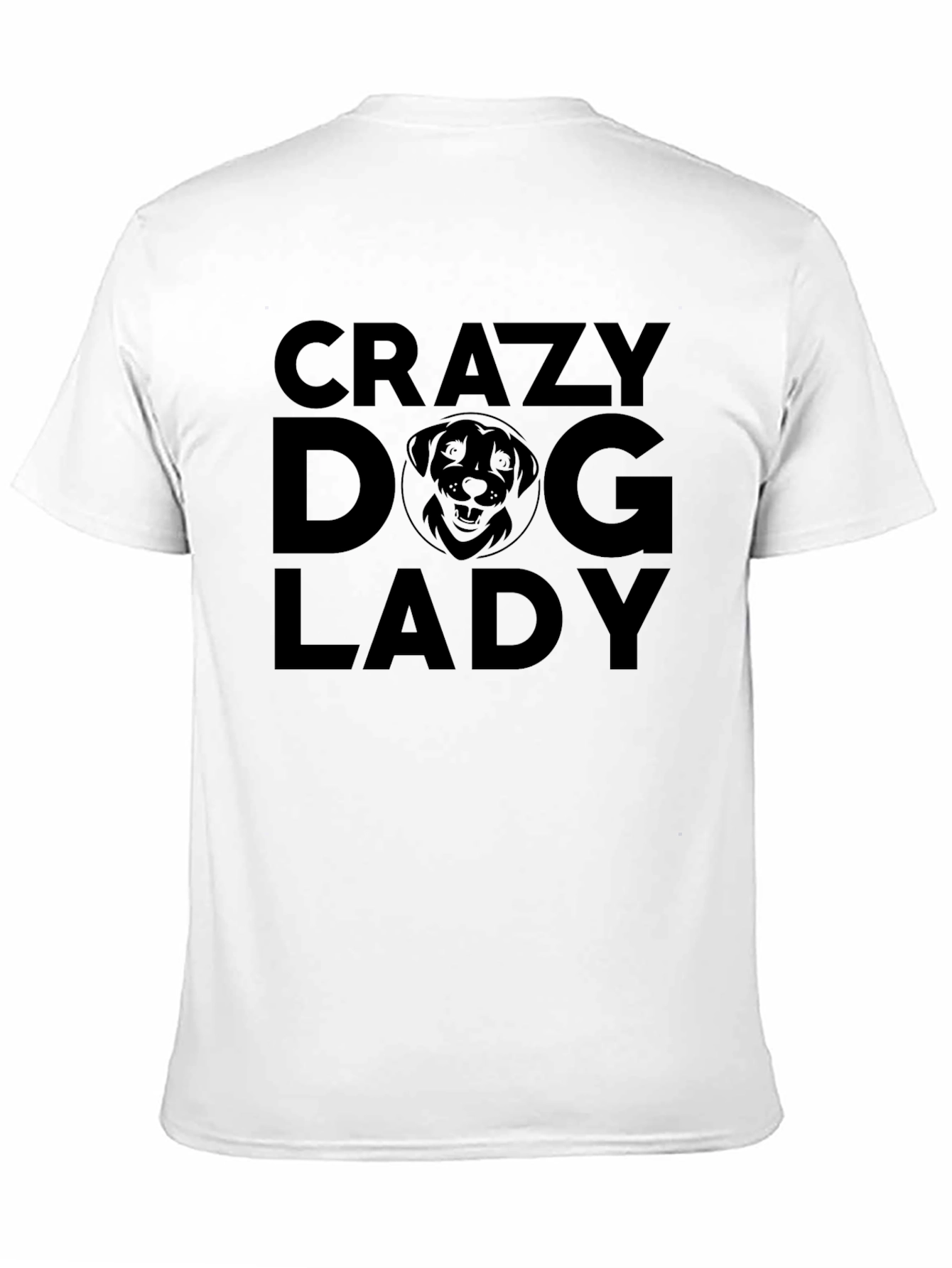 Crazy Dog Lady Graphic Tee - Black Cotton T-Shirt