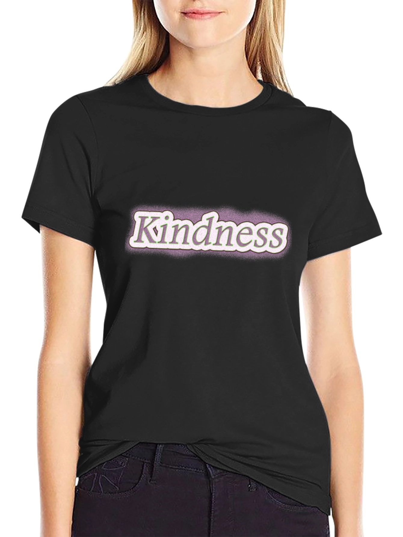 Kindness Graphic T-Shirt - Black Casual Tee