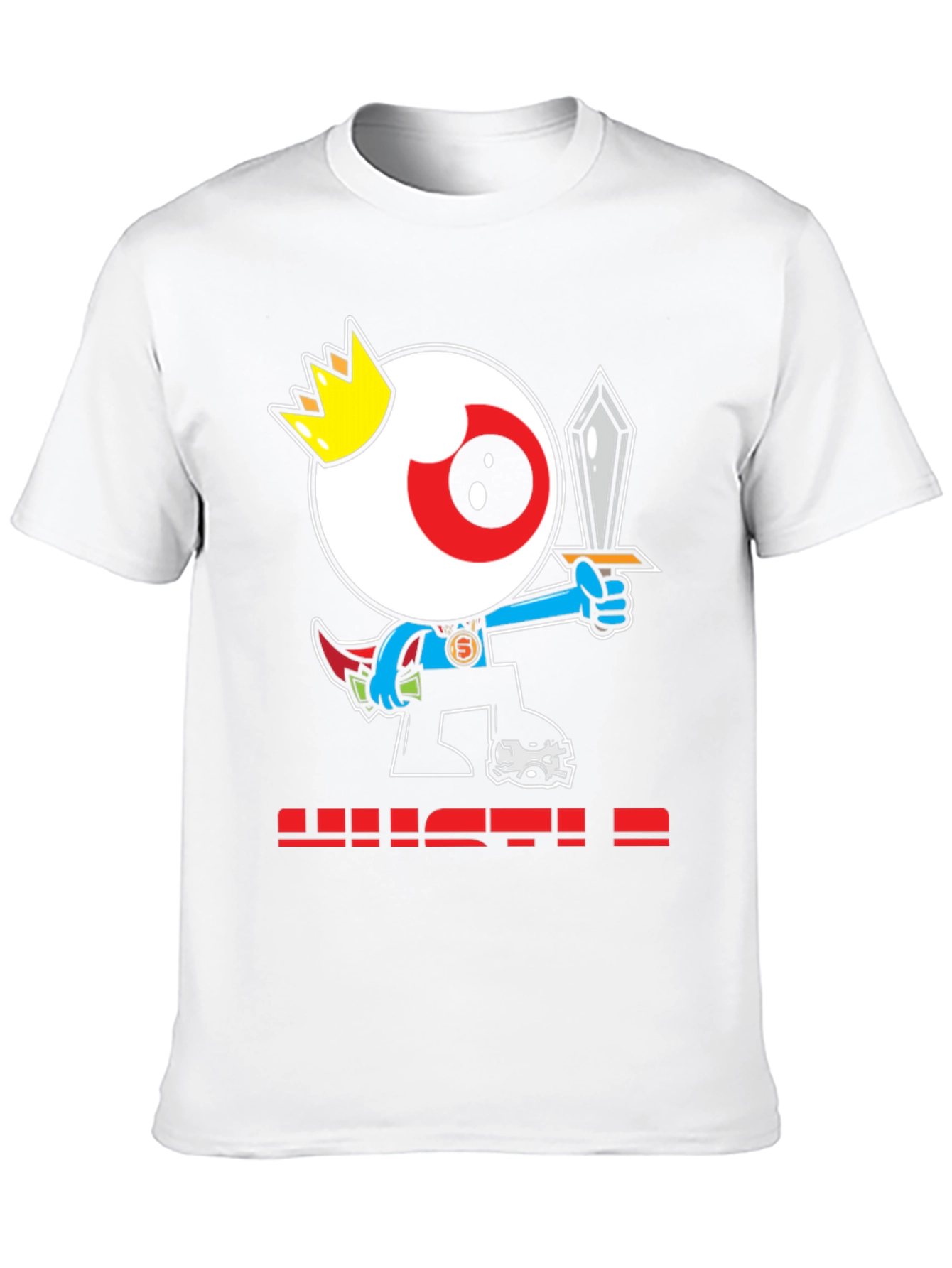 Eye King Cartoon Graphic Black T-Shirt