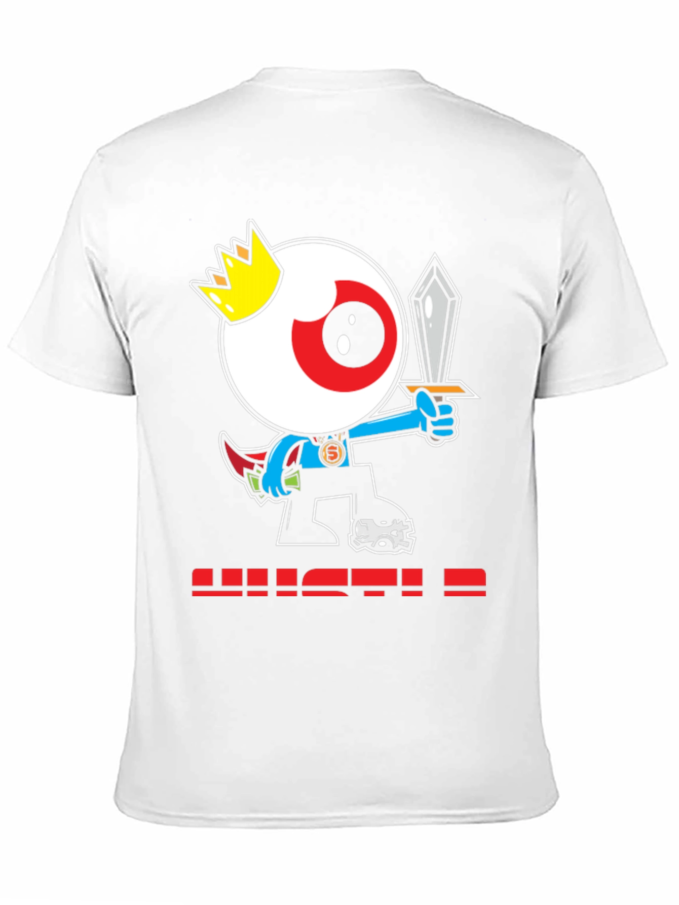 Eye King Cartoon Graphic Black T-Shirt